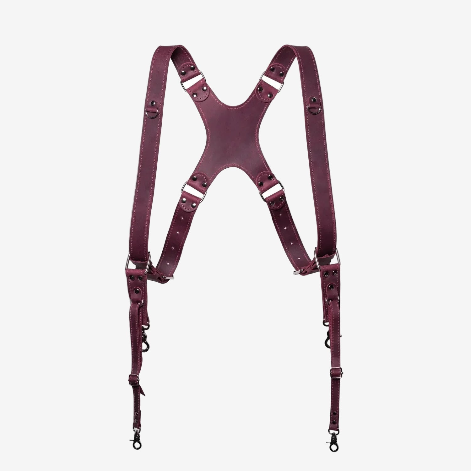 Dual Camera Harness – Matte Leather with Custom Logo Option