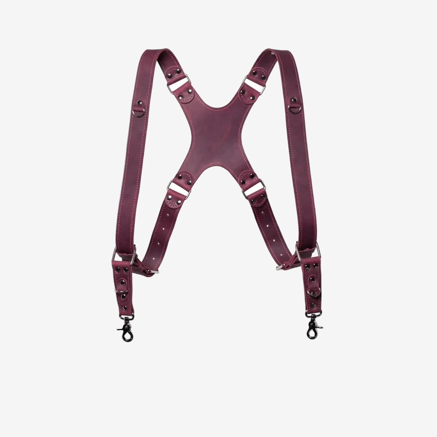 Dual Camera Harness – Matte Leather with Custom Logo Option
