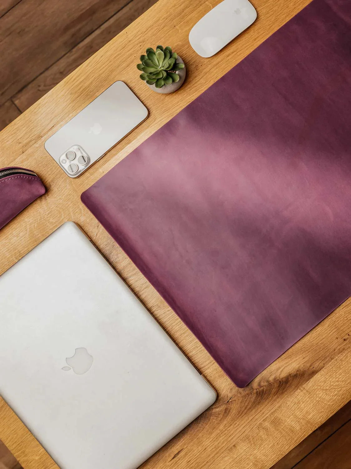 Crazy Horse Leather Desk Pad – Rustic Desk Mat for Office or Home