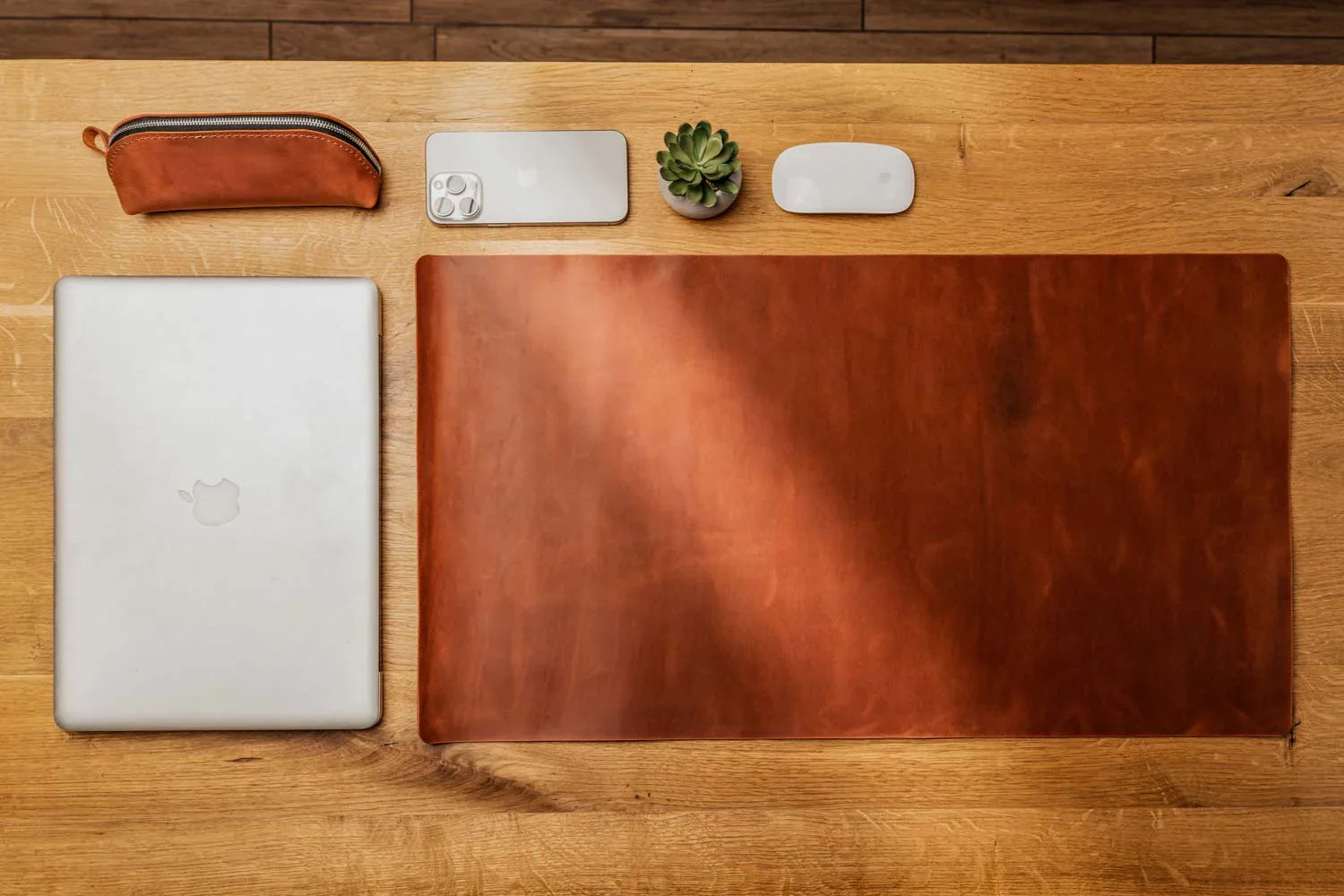 Crazy Horse Leather Desk Pad – Rustic Desk Mat for Office or Home