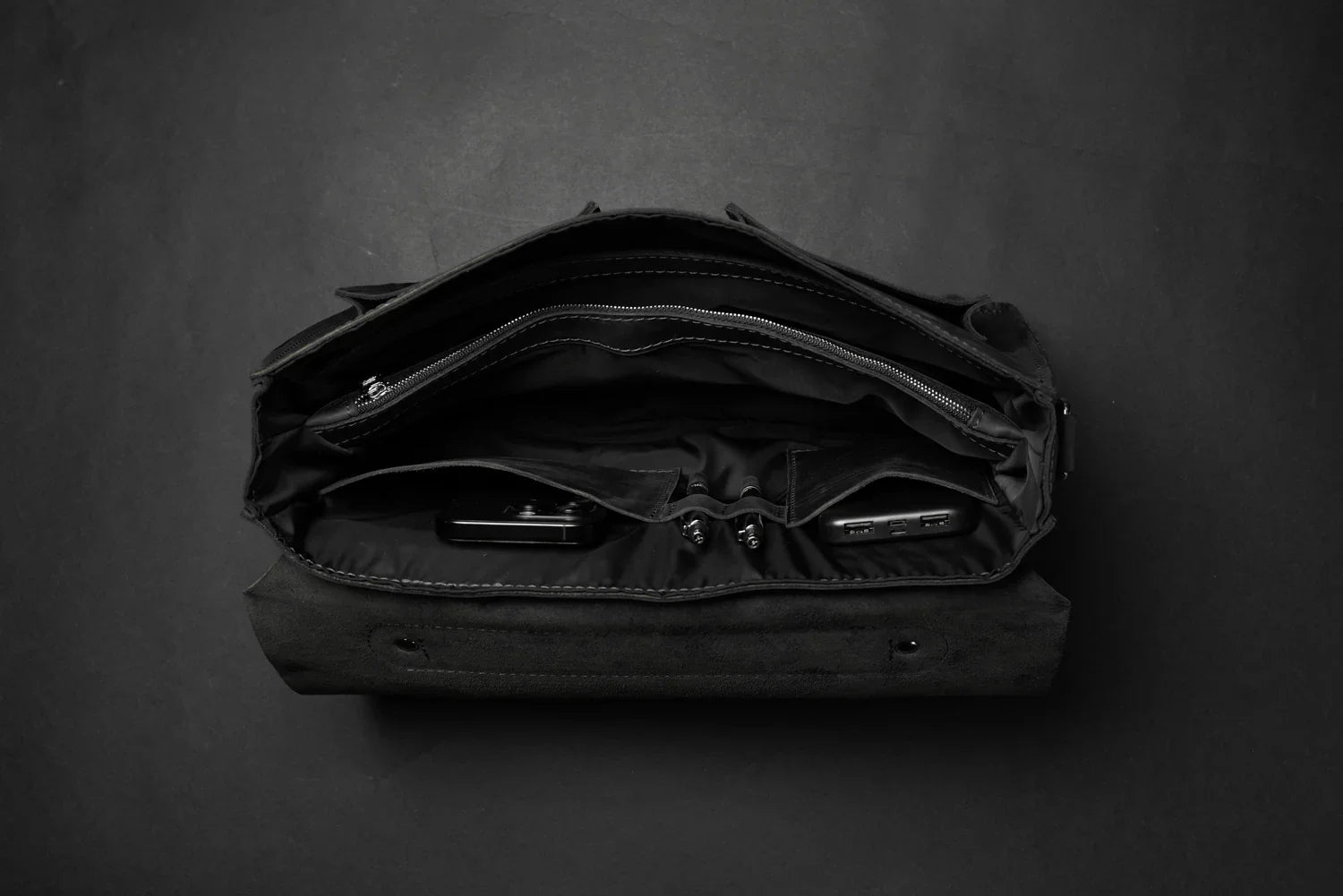 Waxed Matte Leather Satchel Bag | Barrister