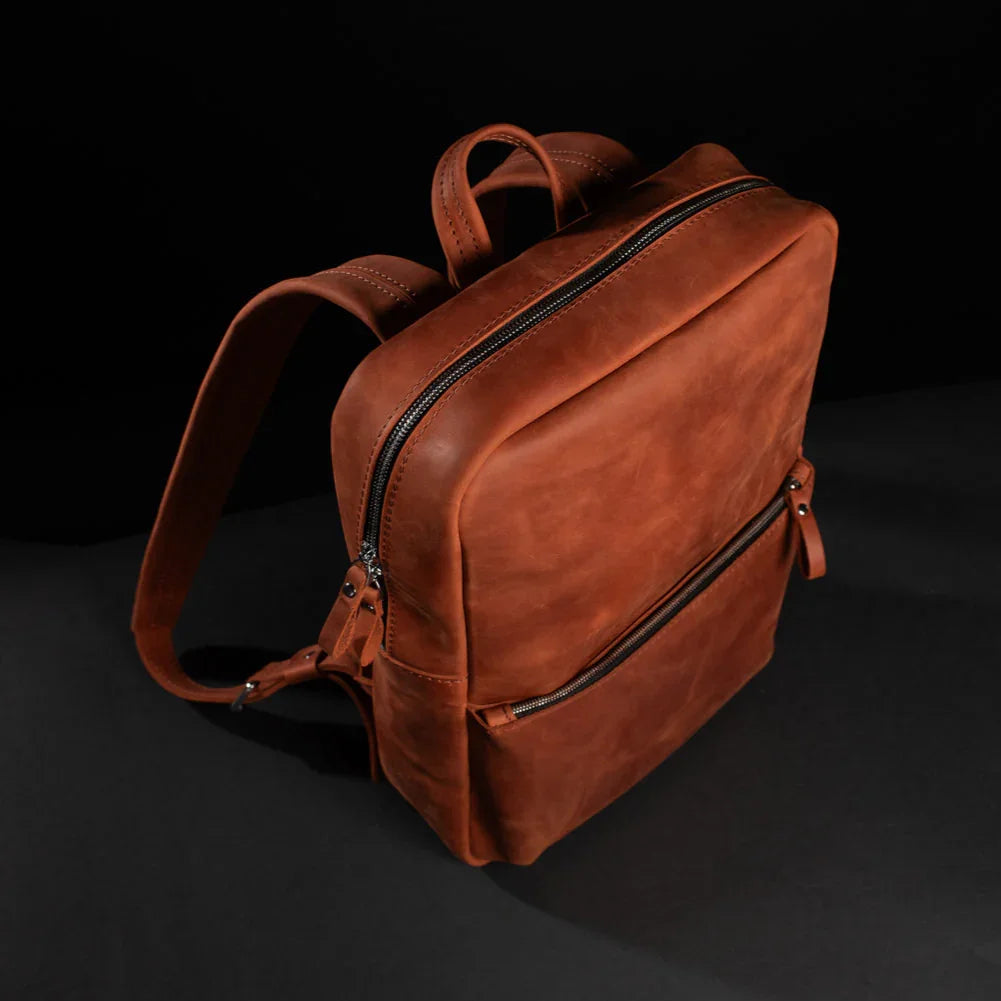 Matte Leather Laptop Backpack for Work and Travel | Nomad