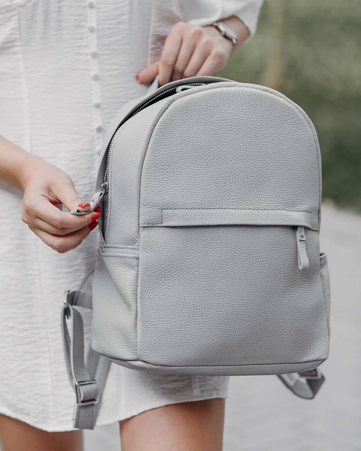 Zippered Leather Backpack for Women – Full Grain Craftsmanship