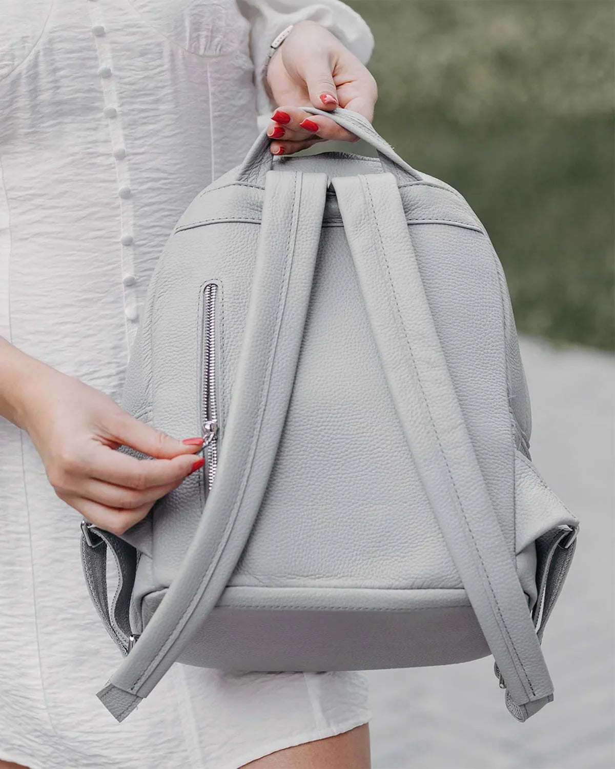 Zippered Leather Backpack for Women – Full Grain Craftsmanship