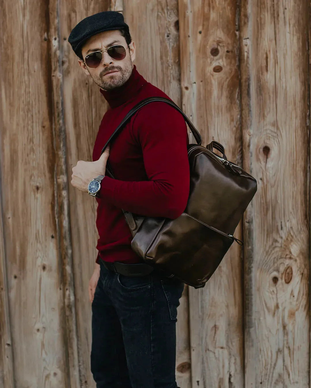 Smooth Leather Backpack for Everyday – fits Laptop 15.6/17'' | Nomad