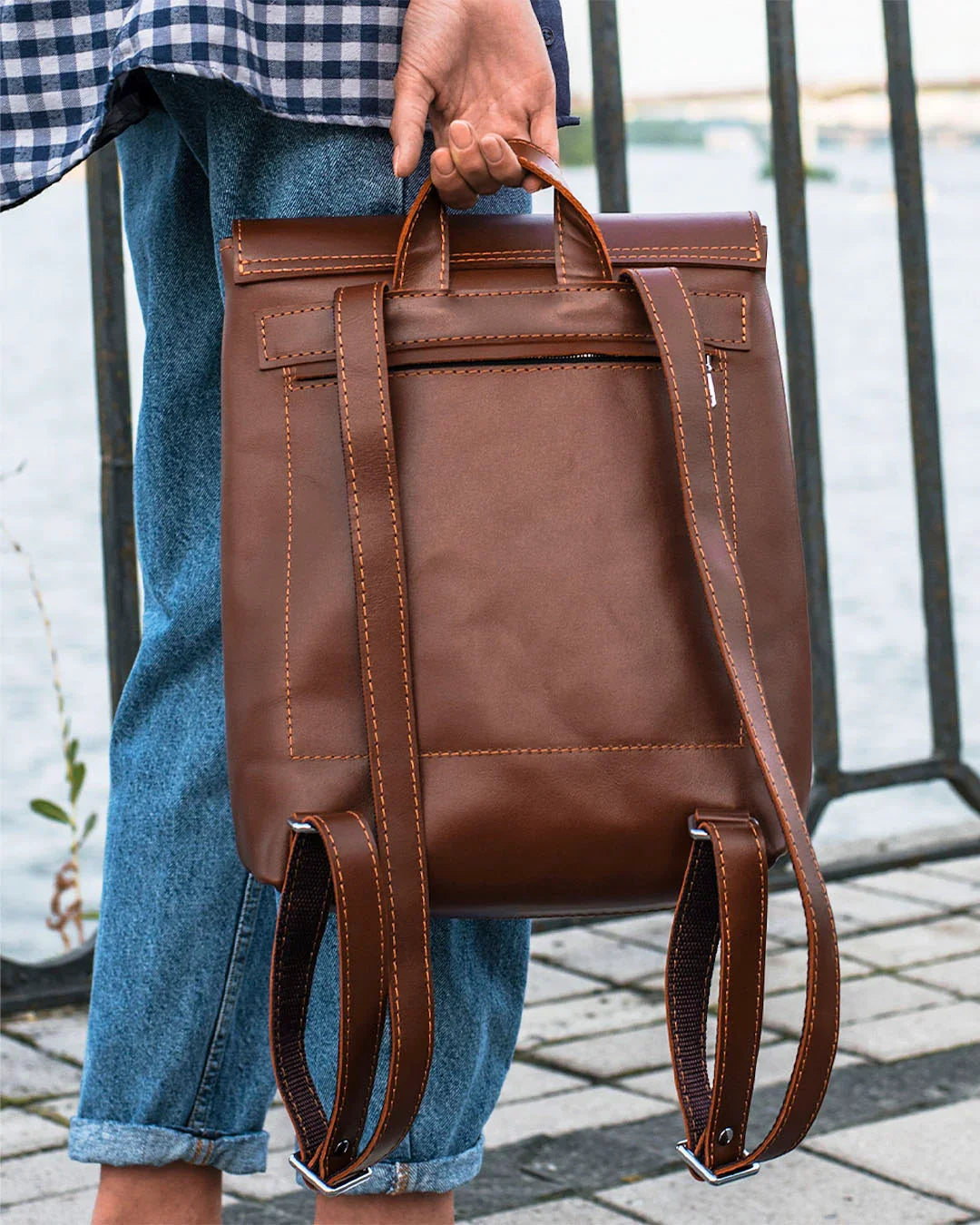 Women's Leather Backpack with Flap Closure – Everyday Style & Comfort | Ember