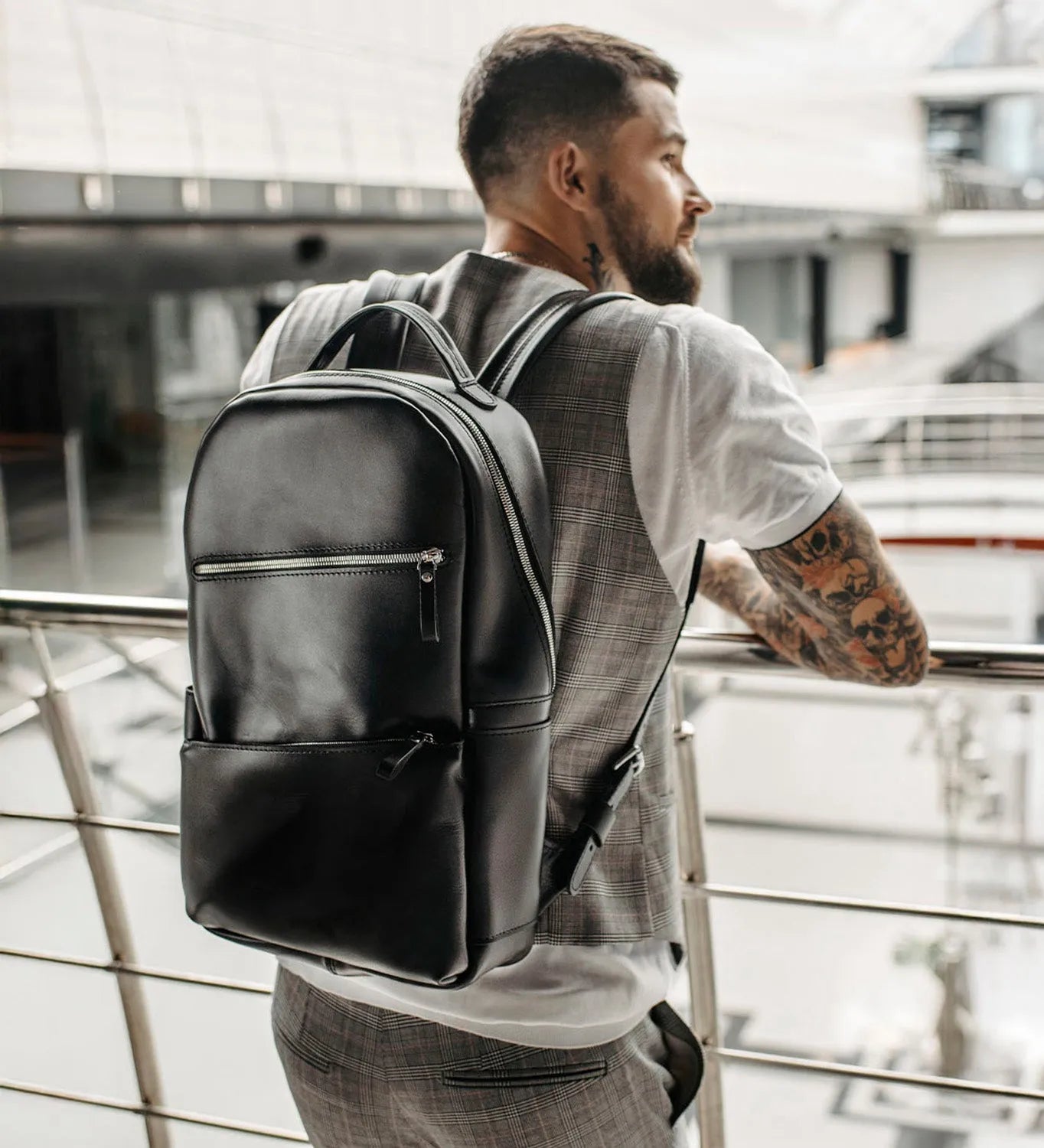 Smooth Leather Backpack for Work and Travel | Splay