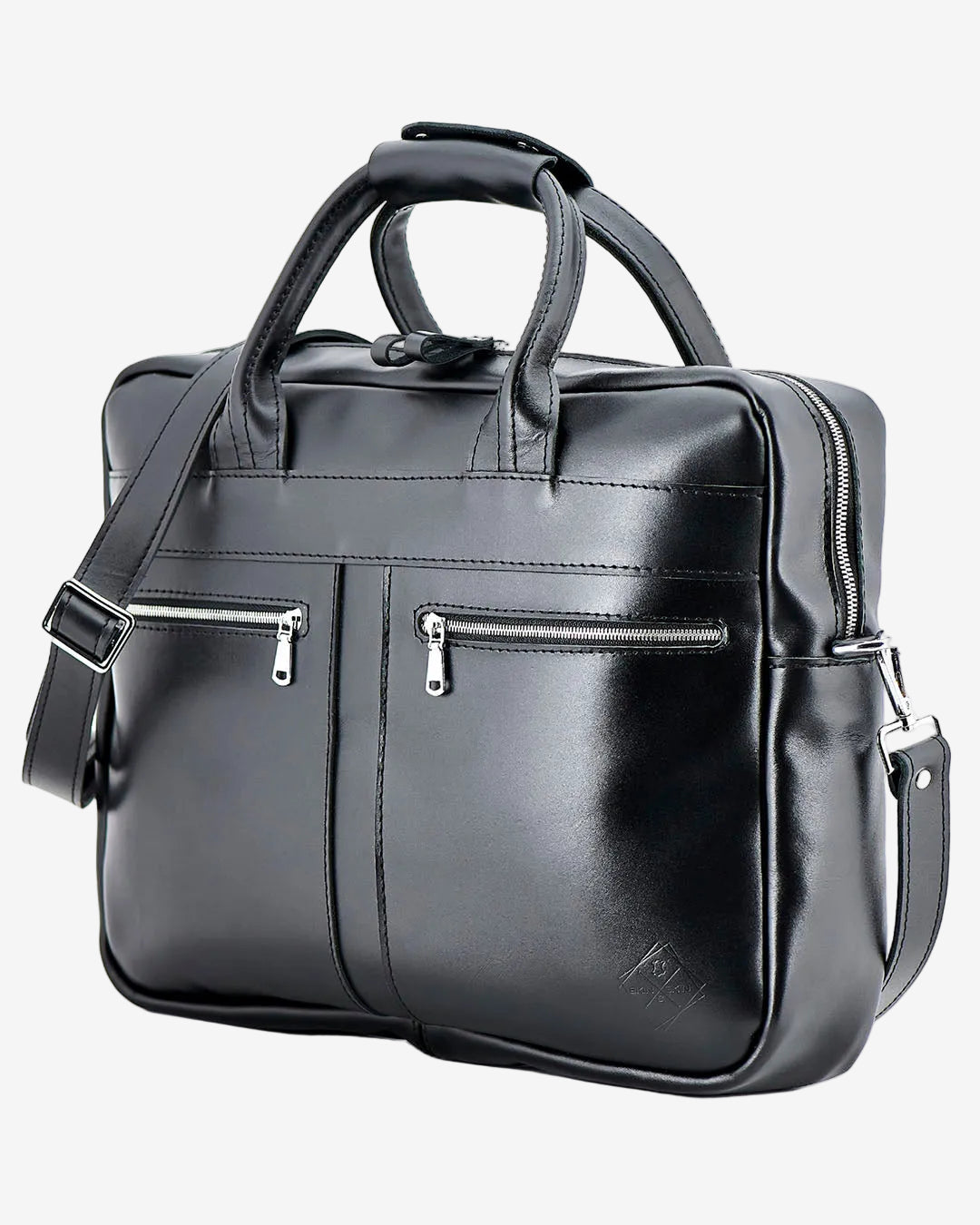 Men's Zippered Leather Briefcase – Work & Everyday Laptop Bag