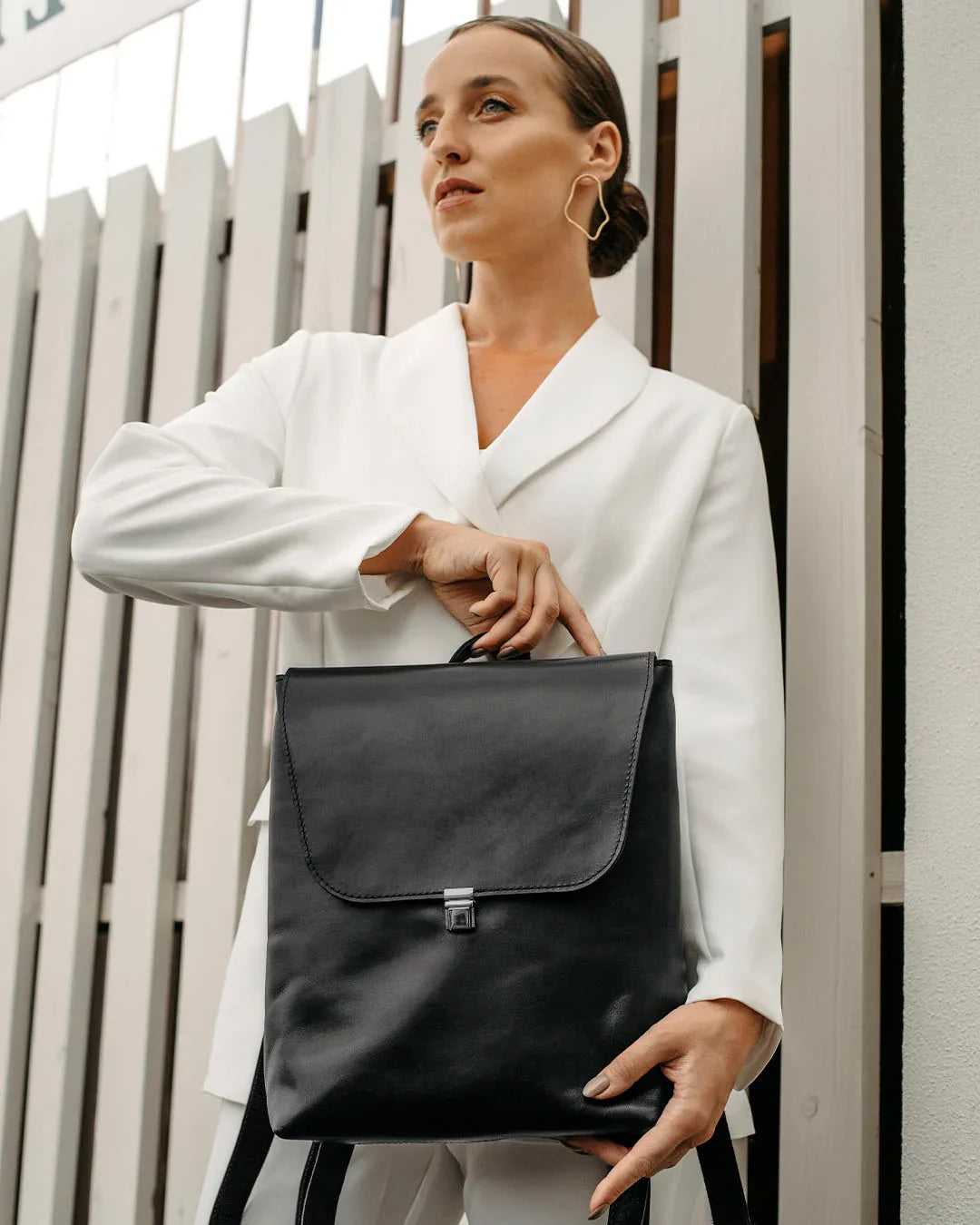 Women's Leather Backpack with Flap Closure – Everyday Style & Comfort | Ember