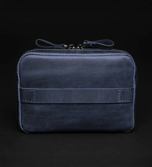 Distressed Leather Tech Organizer with Zipper | Tech & Cable Case