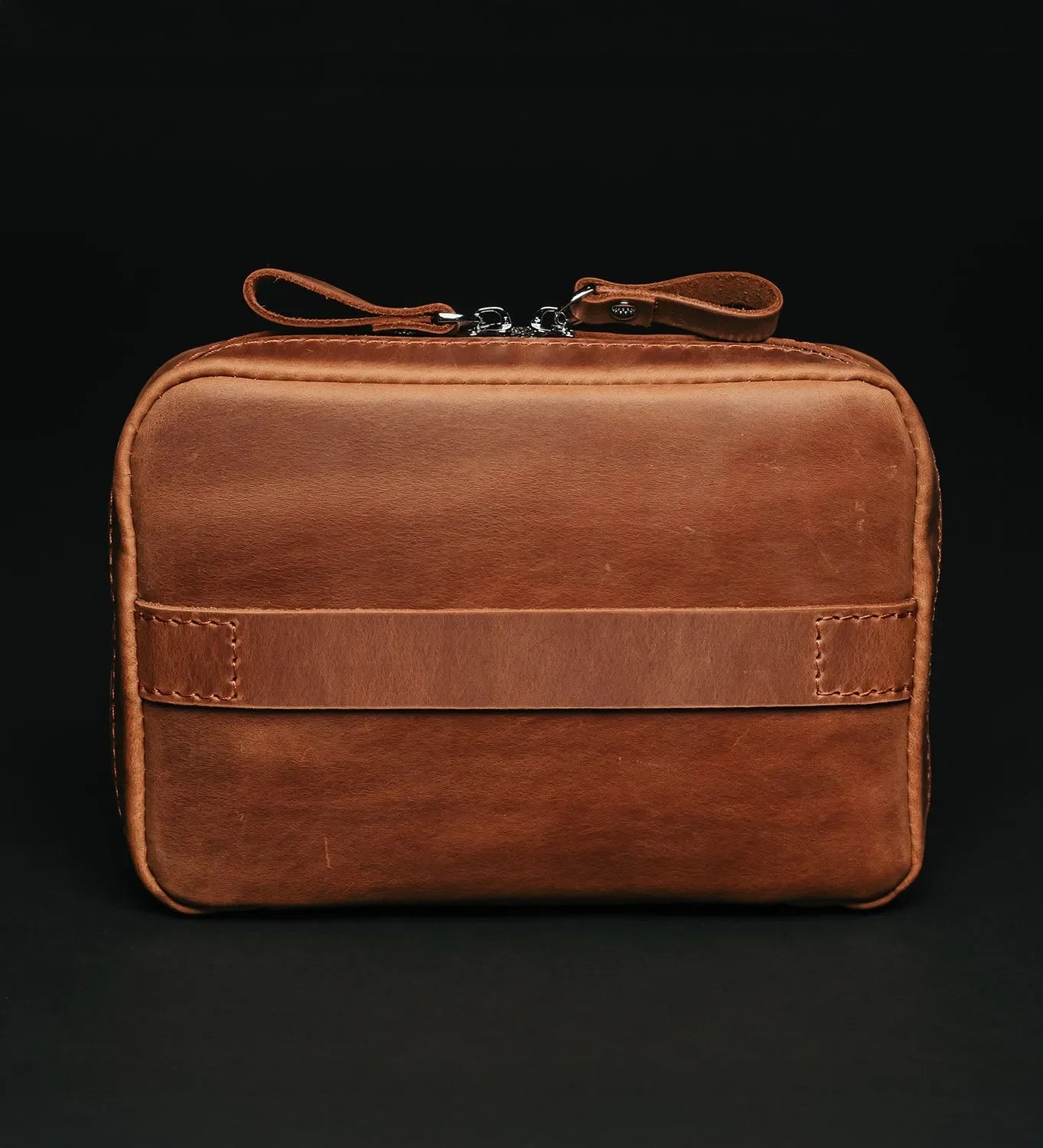 Distressed Leather Tech Organizer with Zipper | Tech & Cable Case