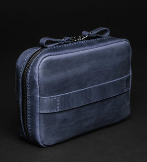 Distressed Leather Tech Organizer with Zipper | Tech & Cable Case