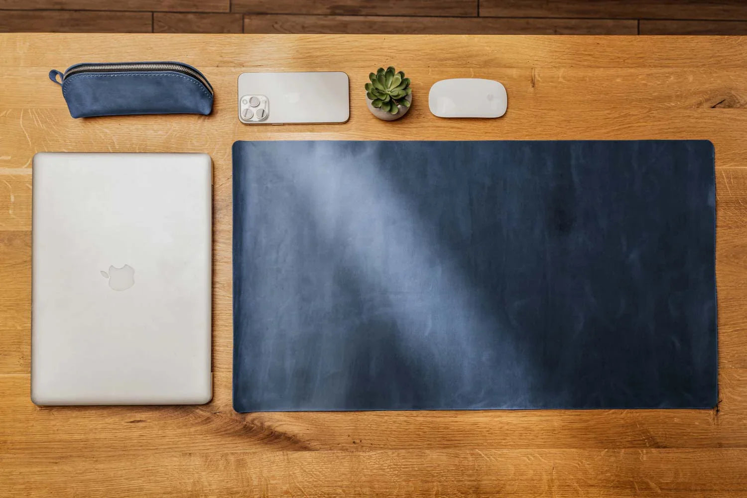 Crazy Horse Leather Desk Pad – Rustic Desk Mat for Office or Home