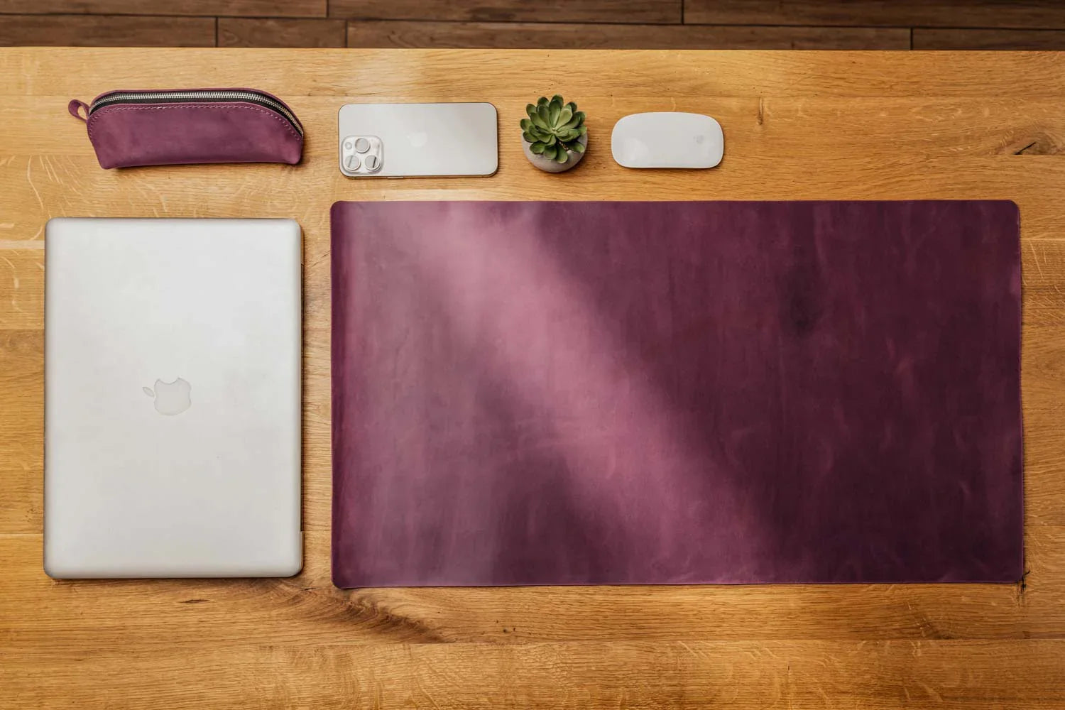 Crazy Horse Leather Desk Pad – Rustic Desk Mat for Office or Home