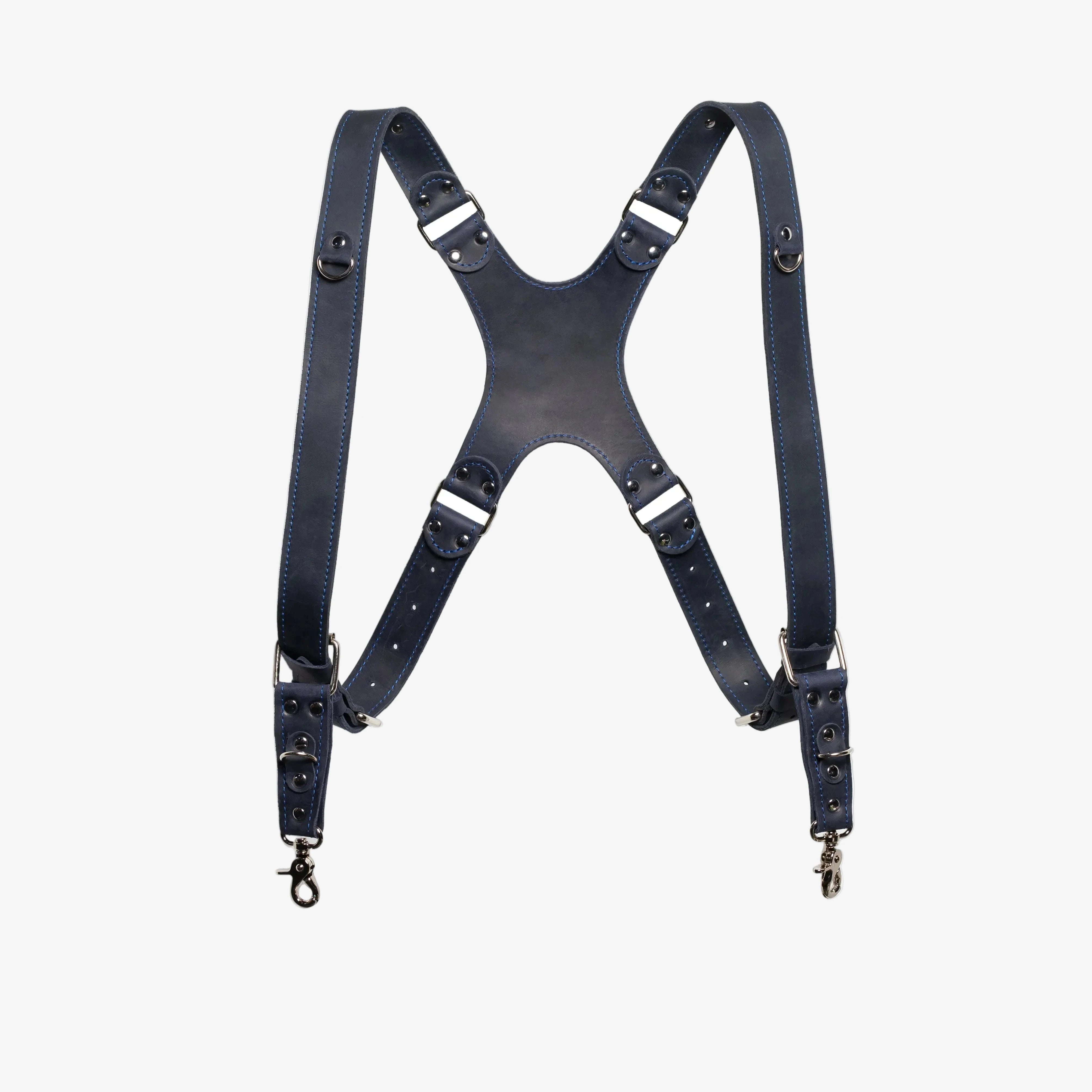 Dual Camera Harness – Matte Leather with Custom Logo Option