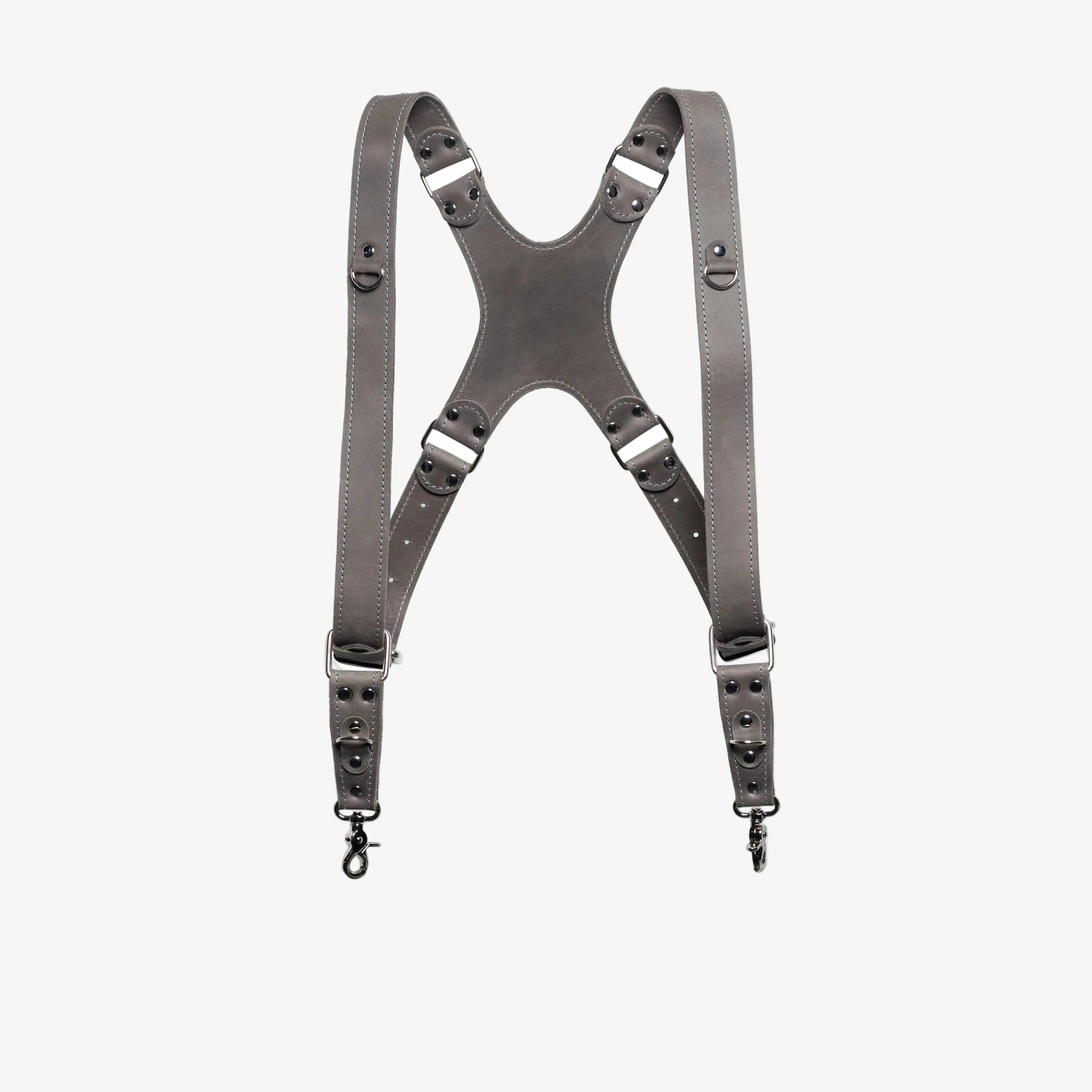 Dual Camera Harness – Matte Leather with Custom Logo Option