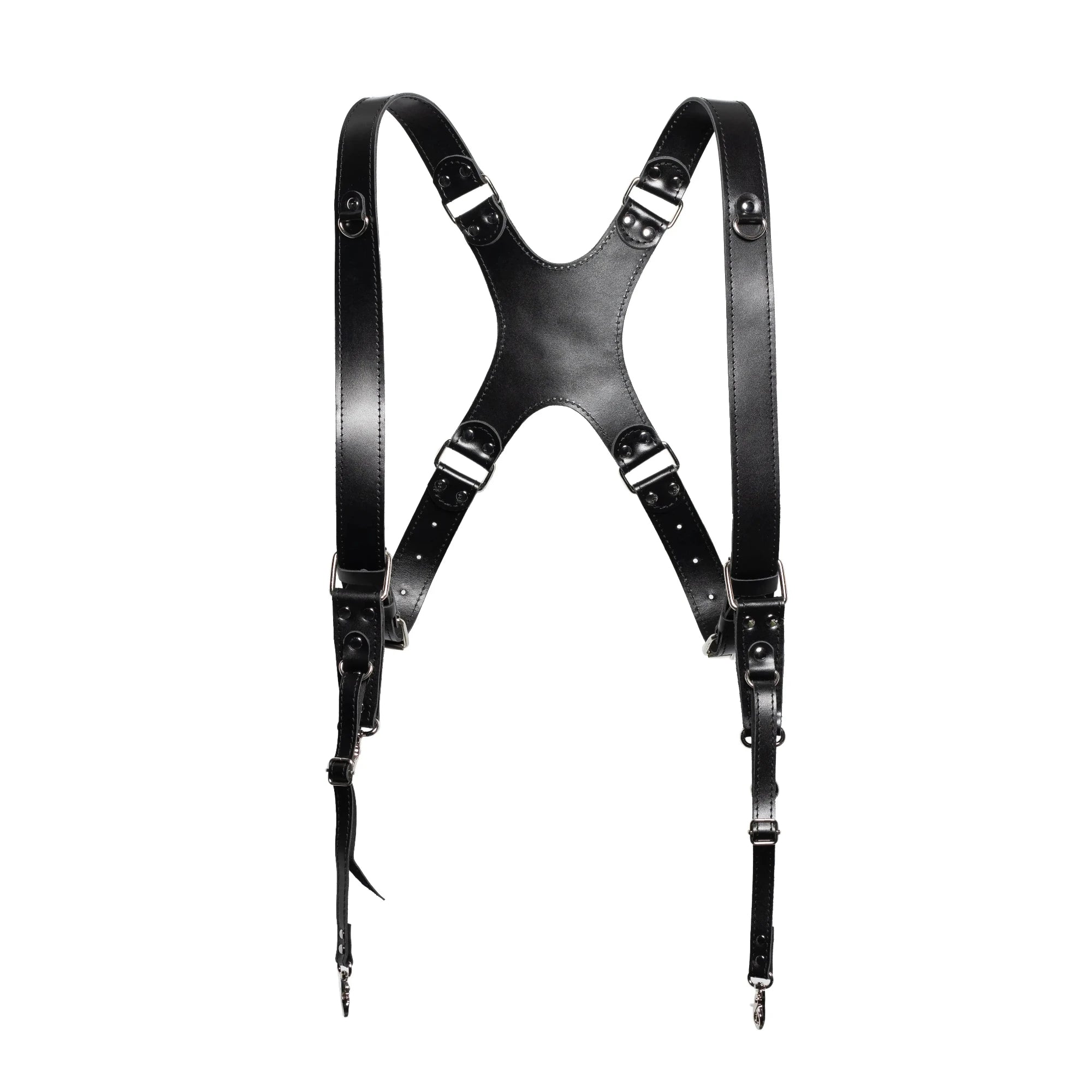 Leather Double Camera Harness | Black - Wenderfarer