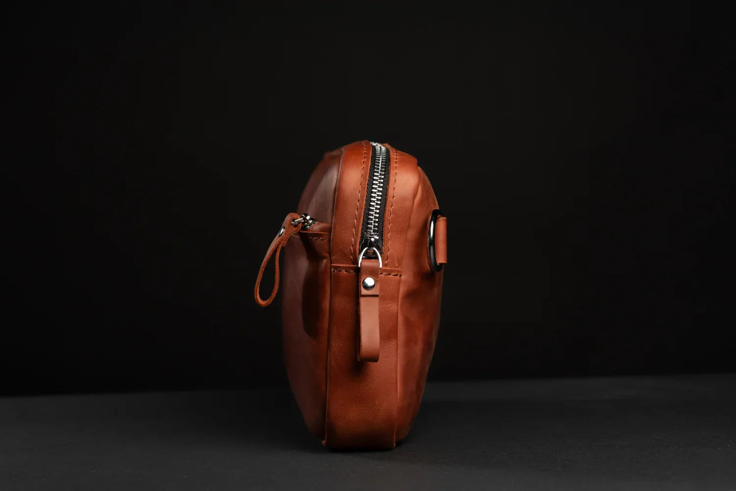 Zippered Leather Crossbody Bag for Men and Women | Orson