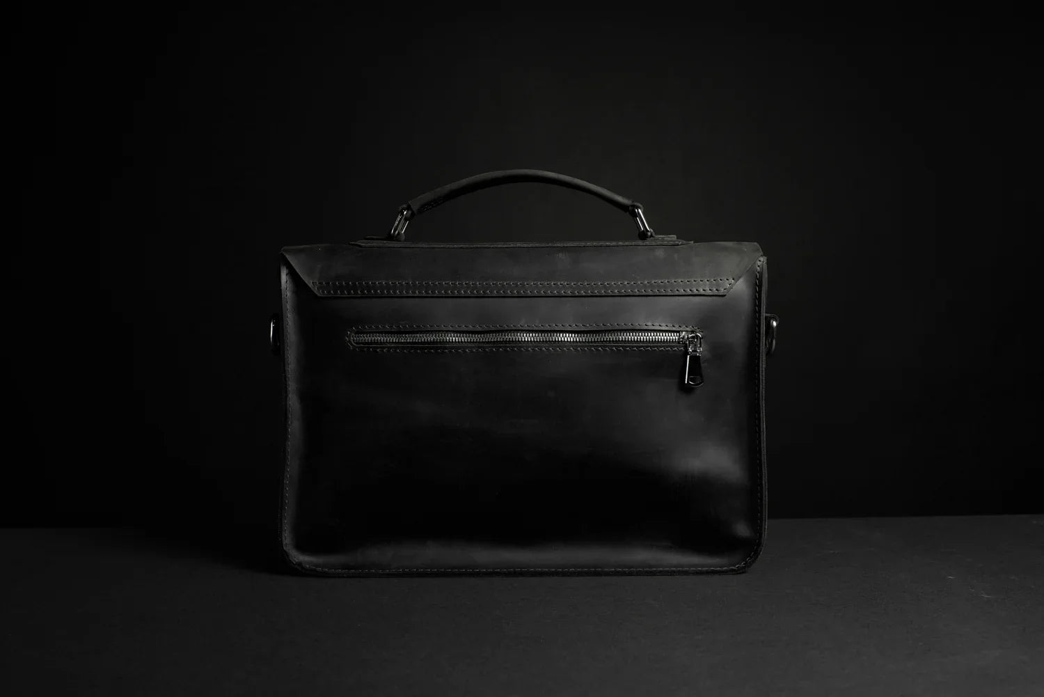 Waxed Matte Leather Satchel Bag | Barrister