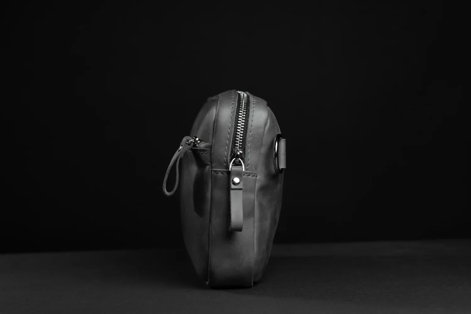 Zippered Leather Crossbody Bag for Men and Women | Orson