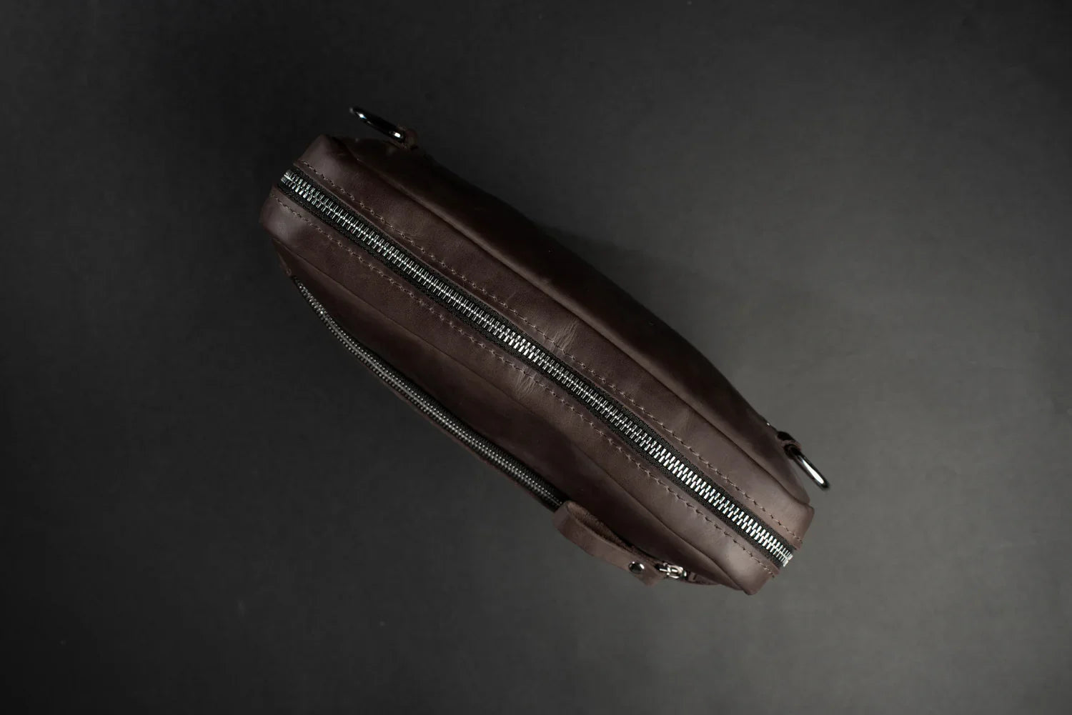 Zippered Leather Crossbody Bag for Men and Women | Orson