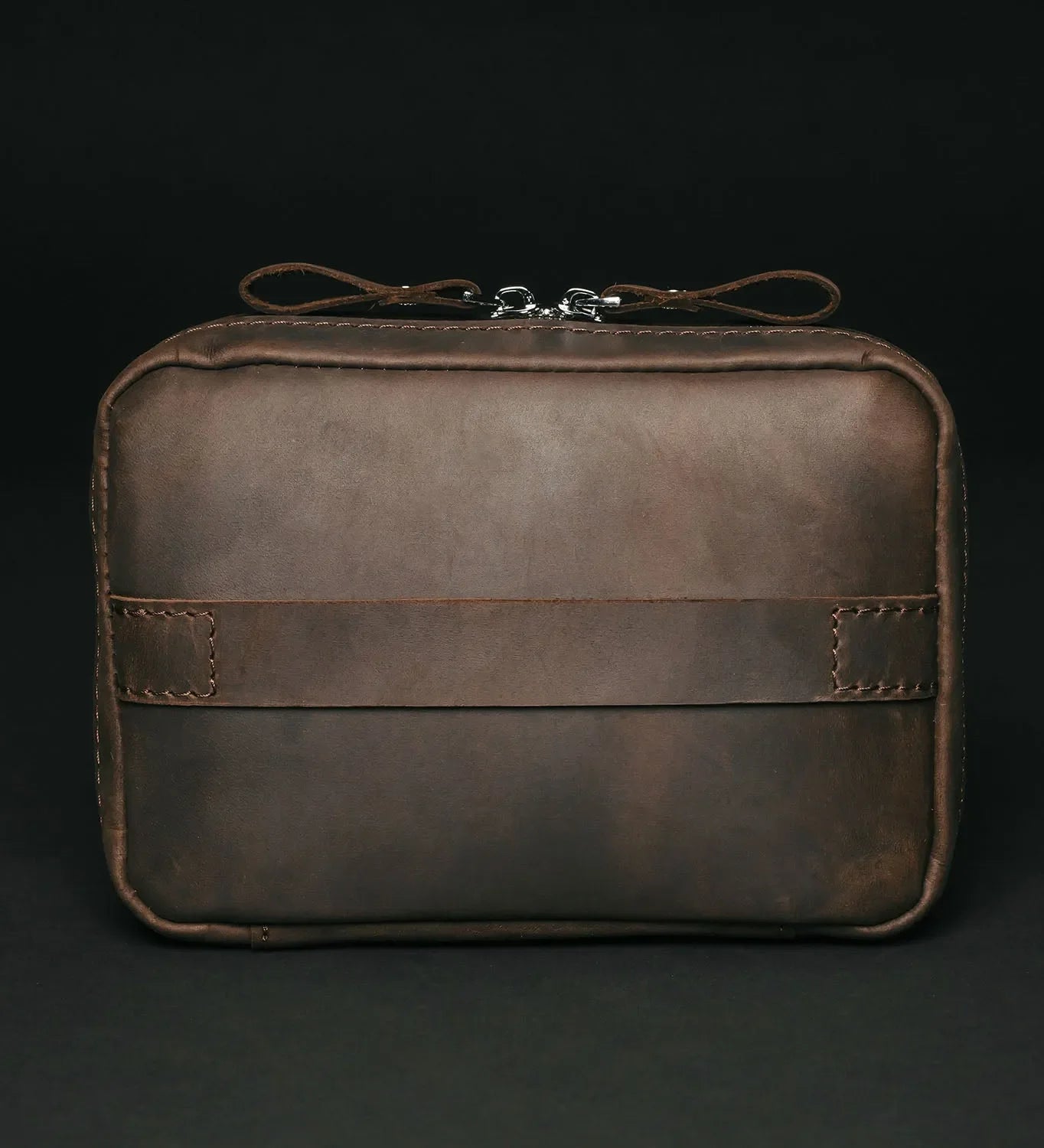 Distressed Leather Tech Organizer with Zipper | Tech & Cable Case