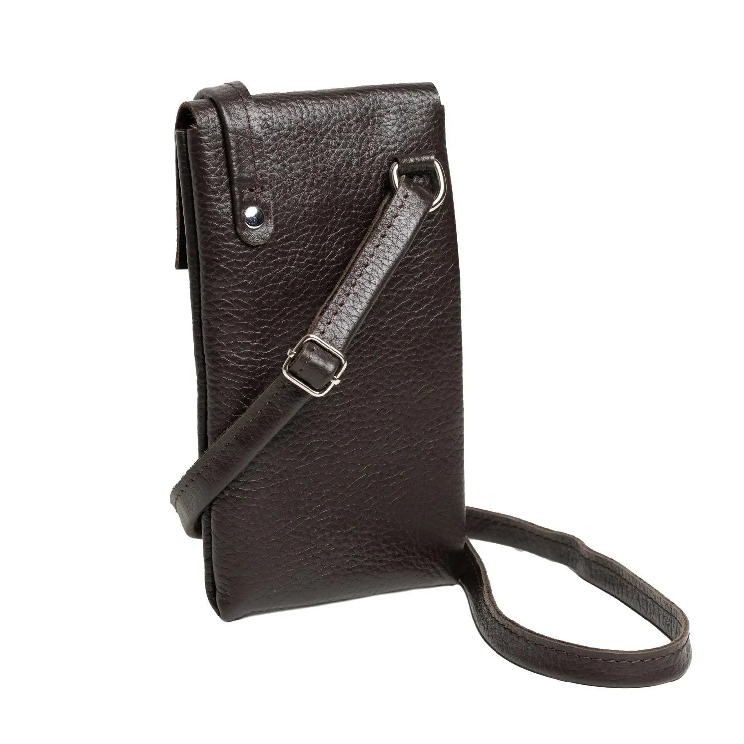 Minimalist Phone Pouch – Grainy Leather Crossbody Bag