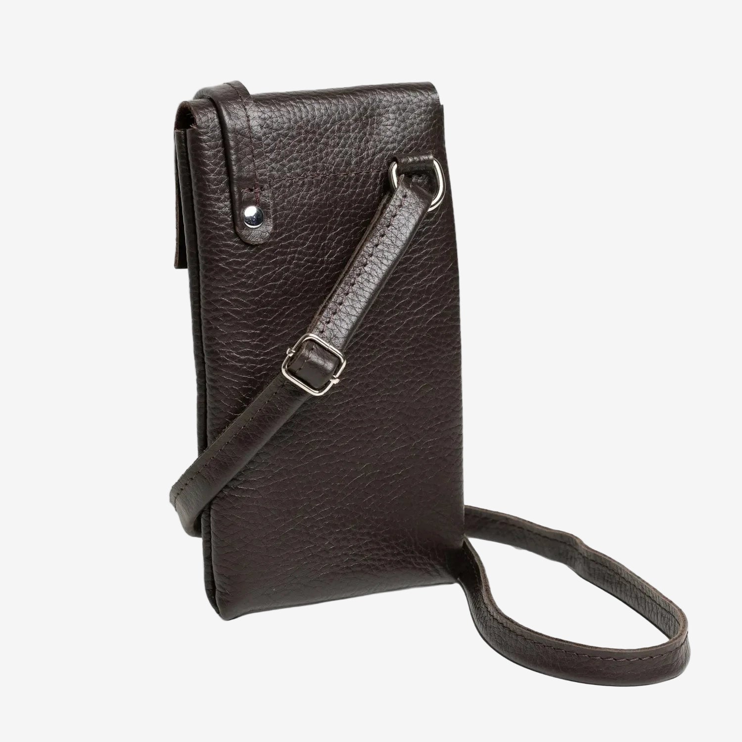 Minimalist Phone Pouch – Grainy Leather Crossbody Bag