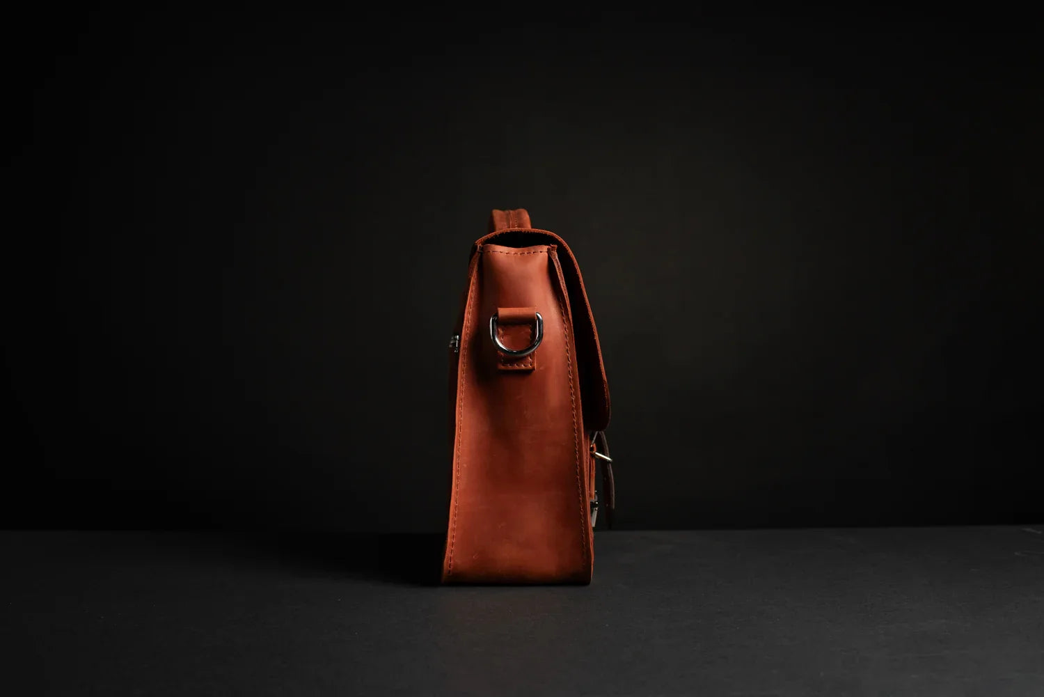 Waxed Matte Leather Satchel Bag | Barrister