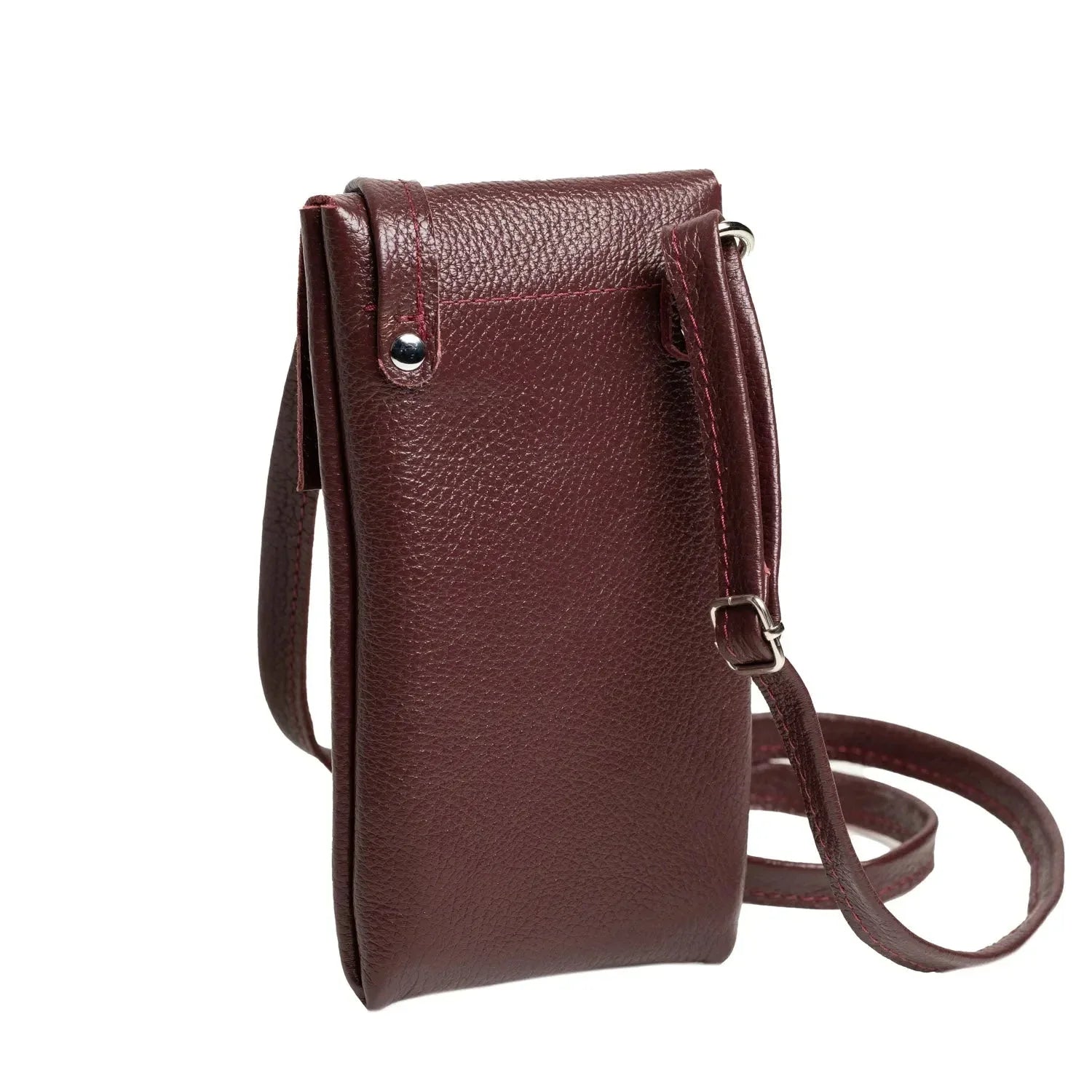 Minimalist Phone Pouch – Grainy Leather Crossbody Bag