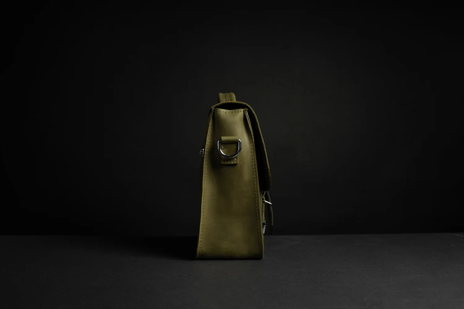 Waxed Matte Leather Satchel Bag | Barrister