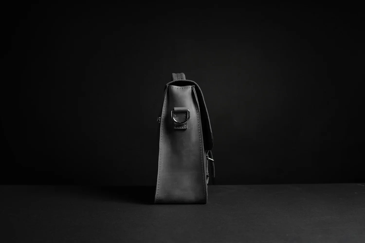 Waxed Matte Leather Satchel Bag | Barrister