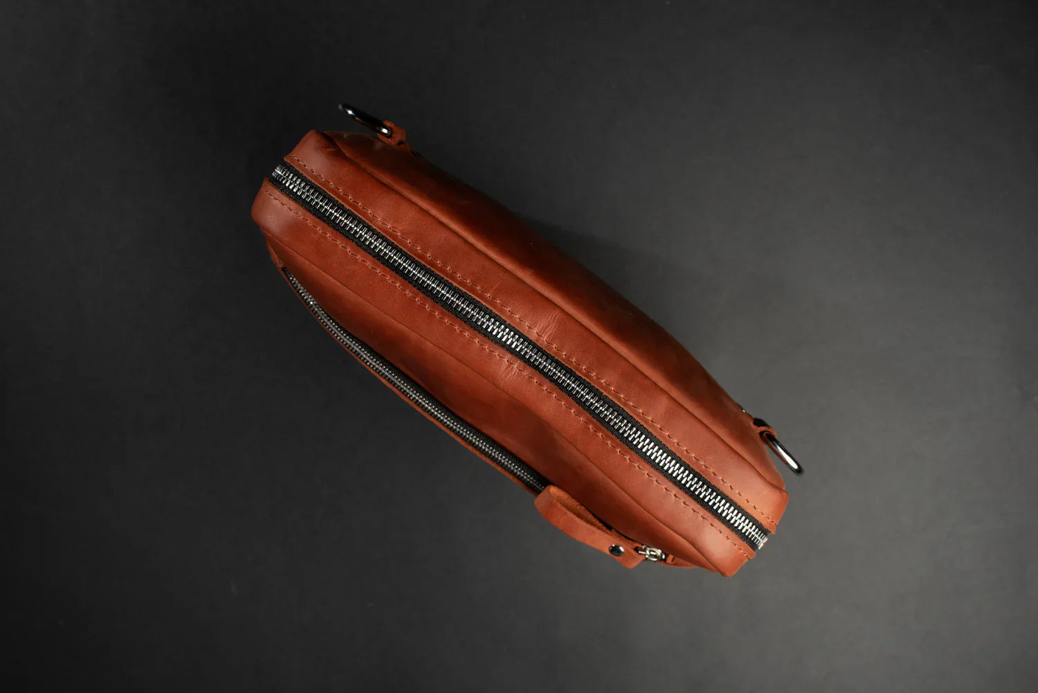 Zippered Leather Crossbody Bag for Men and Women | Orson
