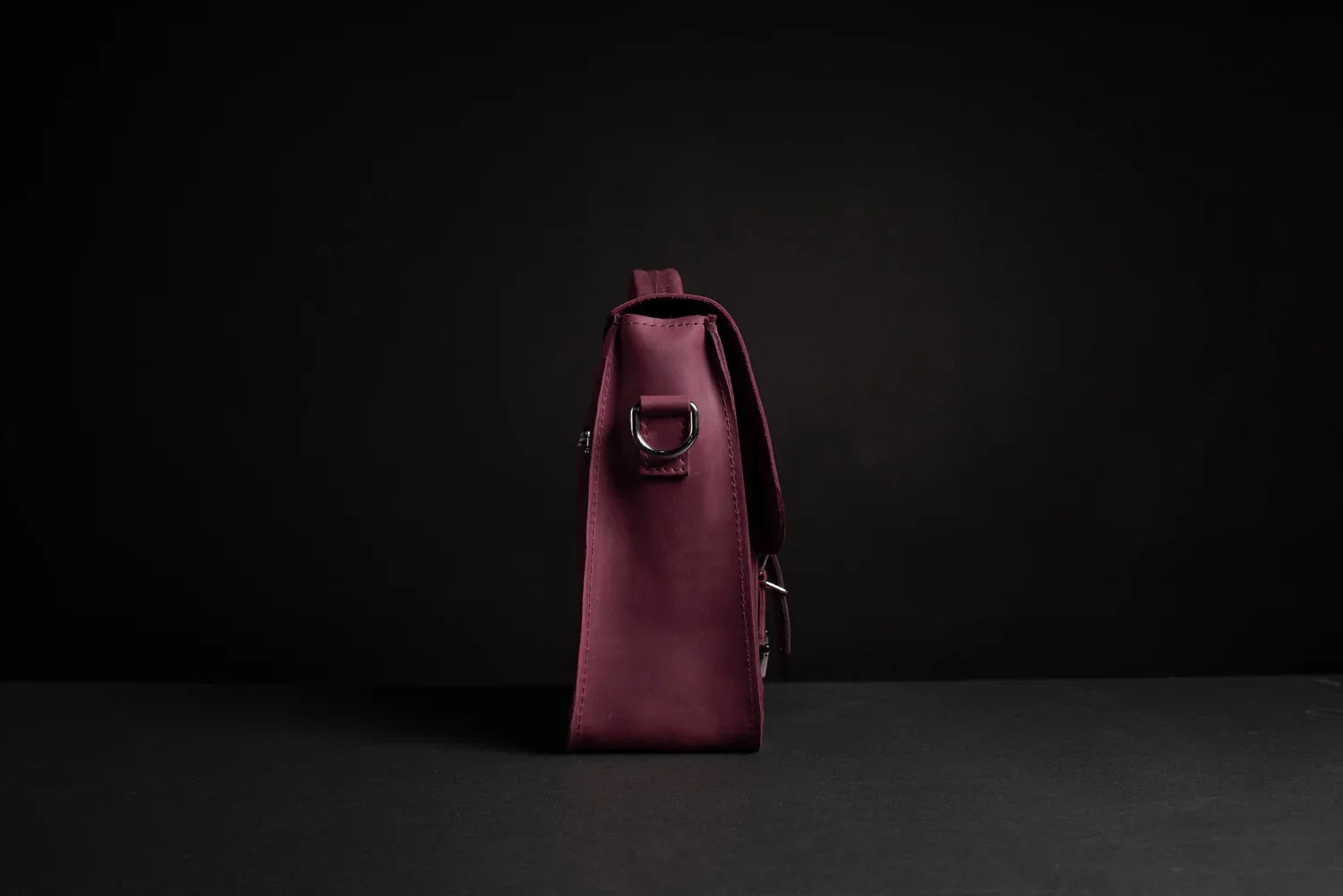 Waxed Matte Leather Satchel Bag | Barrister