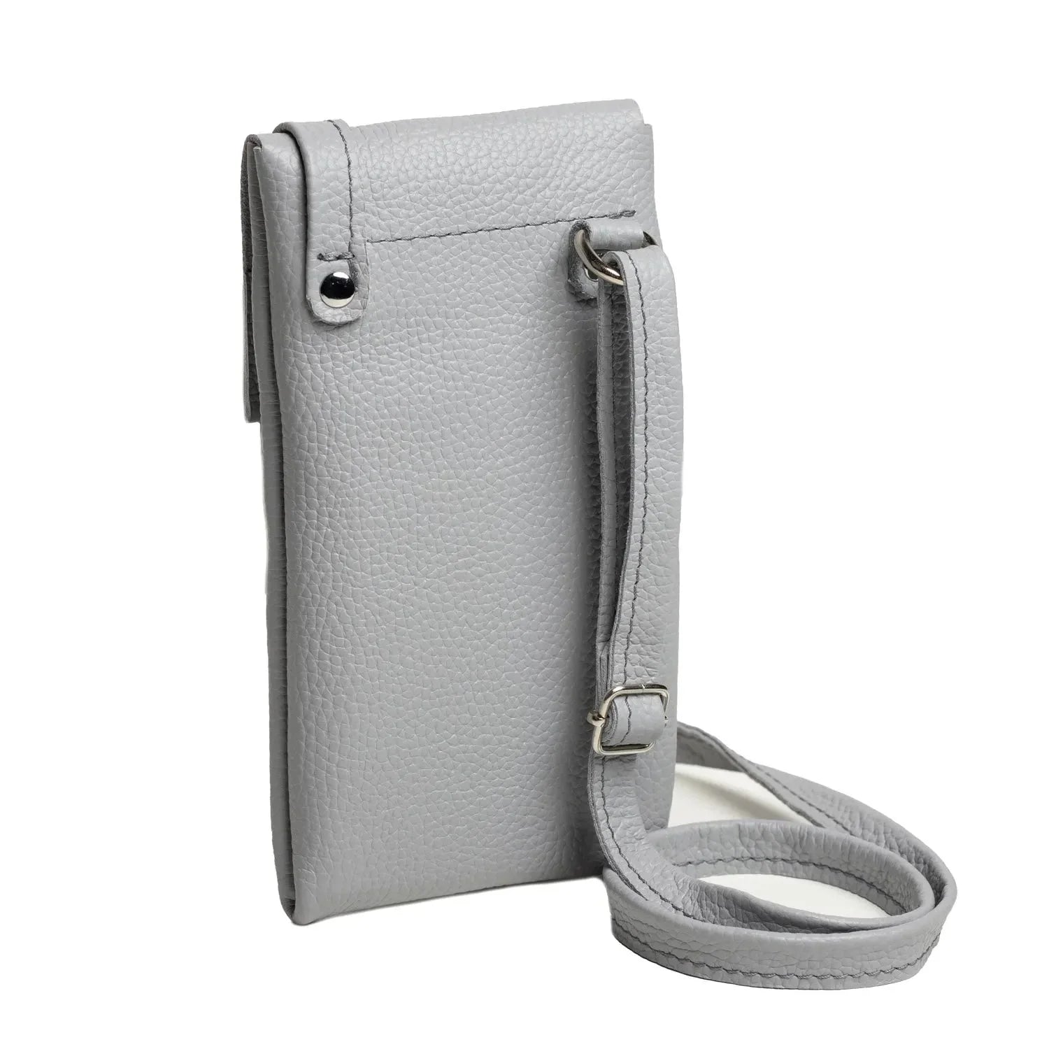 Minimalist Phone Pouch – Grainy Leather Crossbody Bag