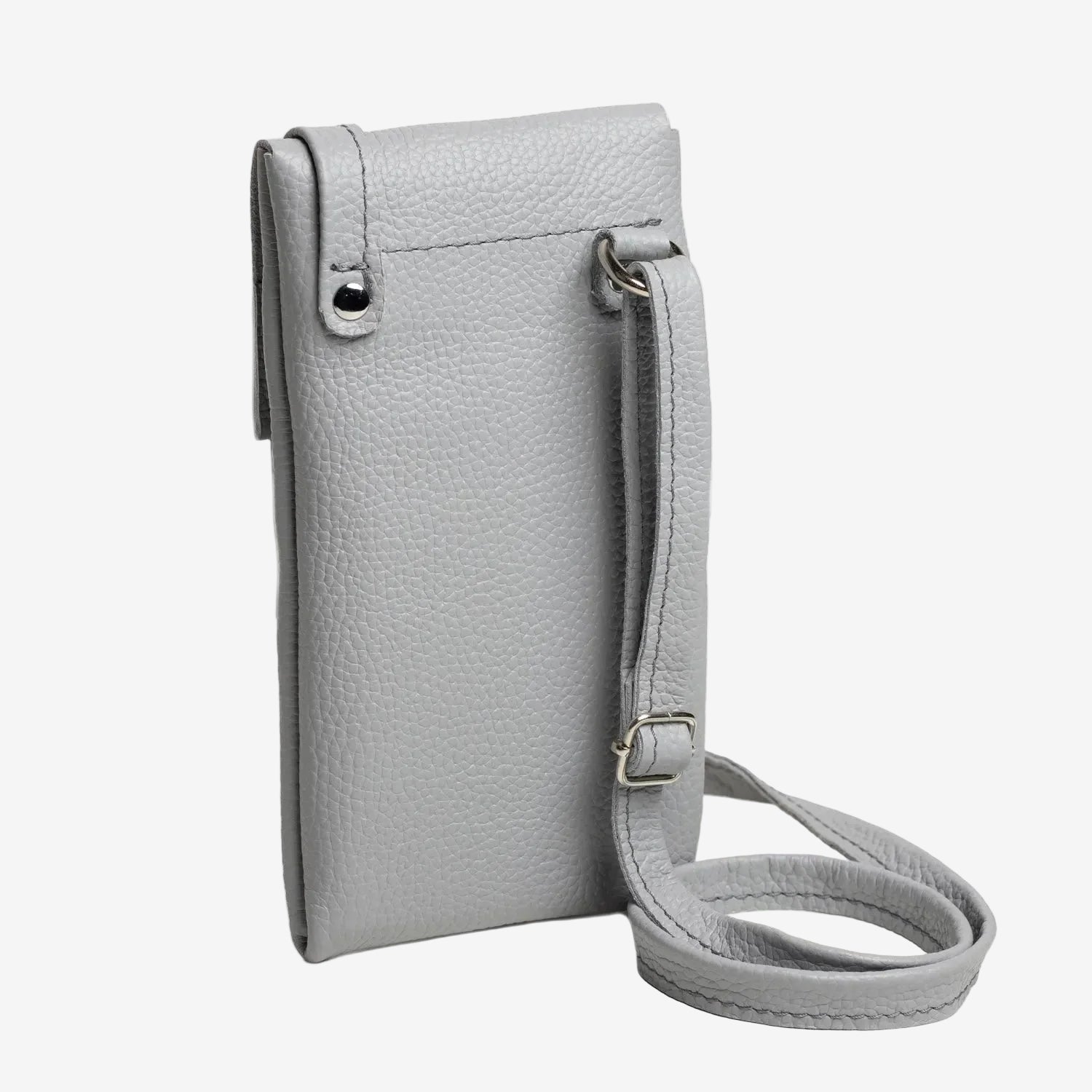 Minimalist Phone Pouch – Grainy Leather Crossbody Bag