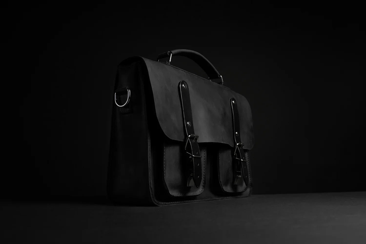 Waxed Matte Leather Satchel Bag | Barrister
