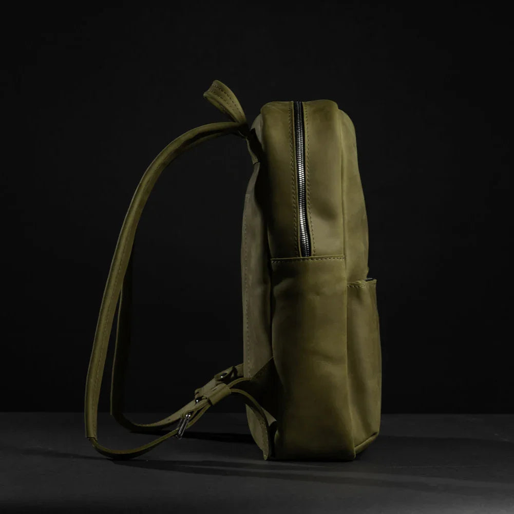 Matte Leather Laptop Backpack for Work and Travel | Nomad