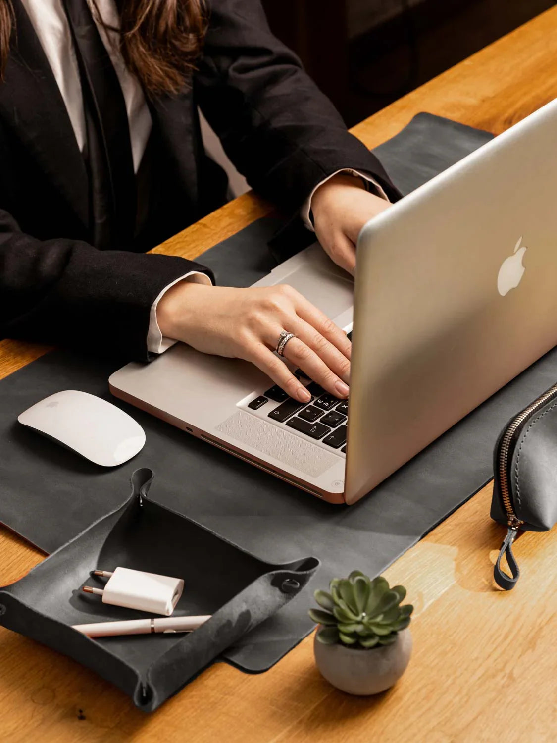 Crazy Horse Leather Desk Pad – Rustic Desk Mat for Office or Home