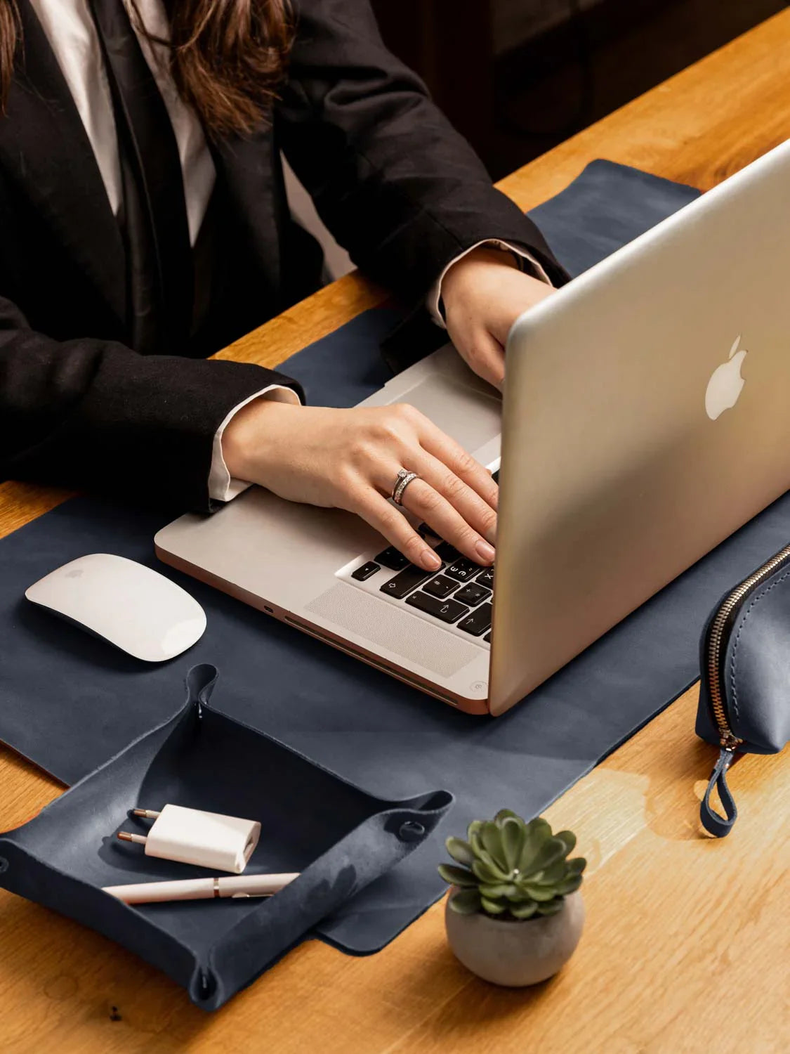 Crazy Horse Leather Desk Pad – Rustic Desk Mat for Office or Home