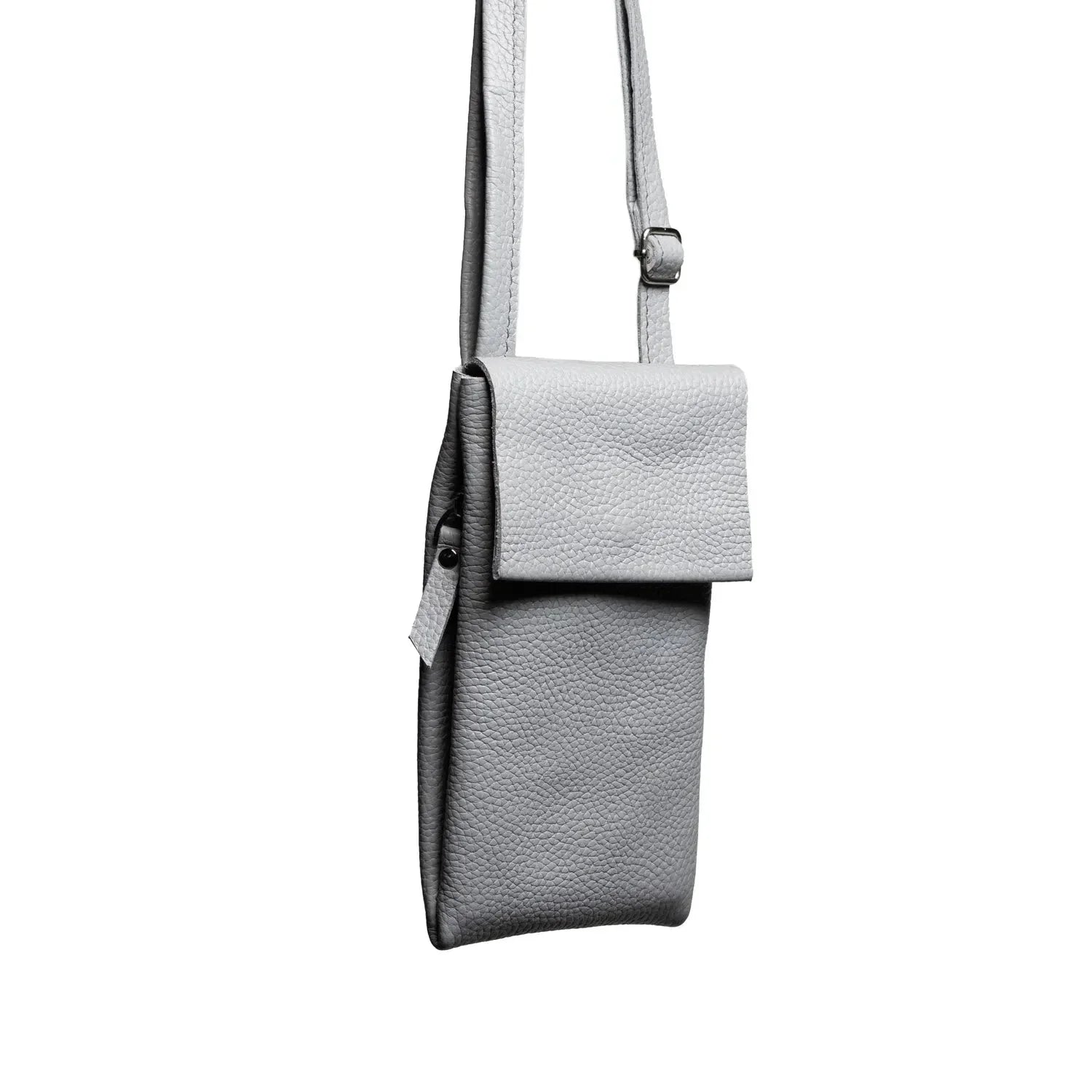 Minimalist Phone Pouch – Grainy Leather Crossbody Bag