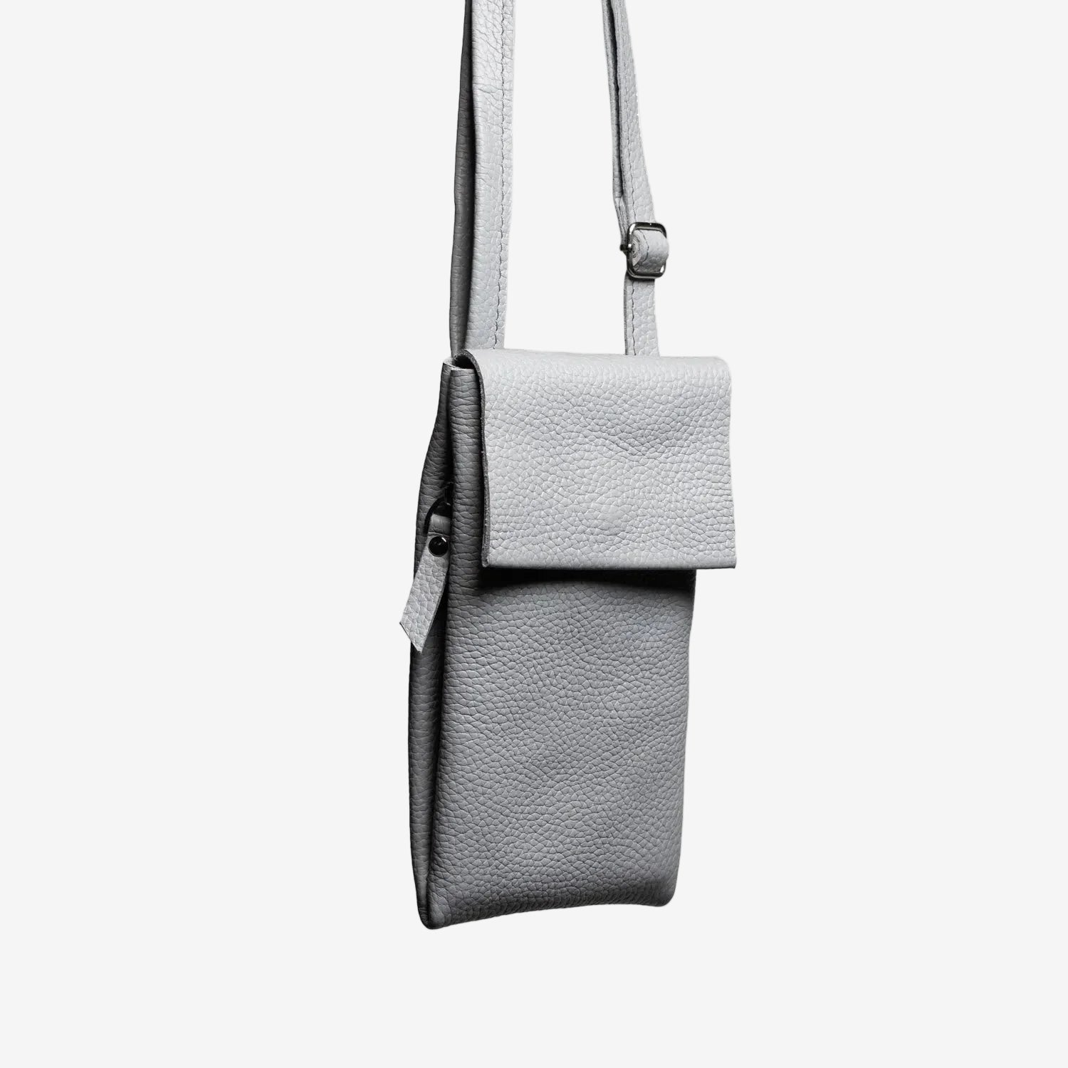 Minimalist Phone Pouch – Grainy Leather Crossbody Bag