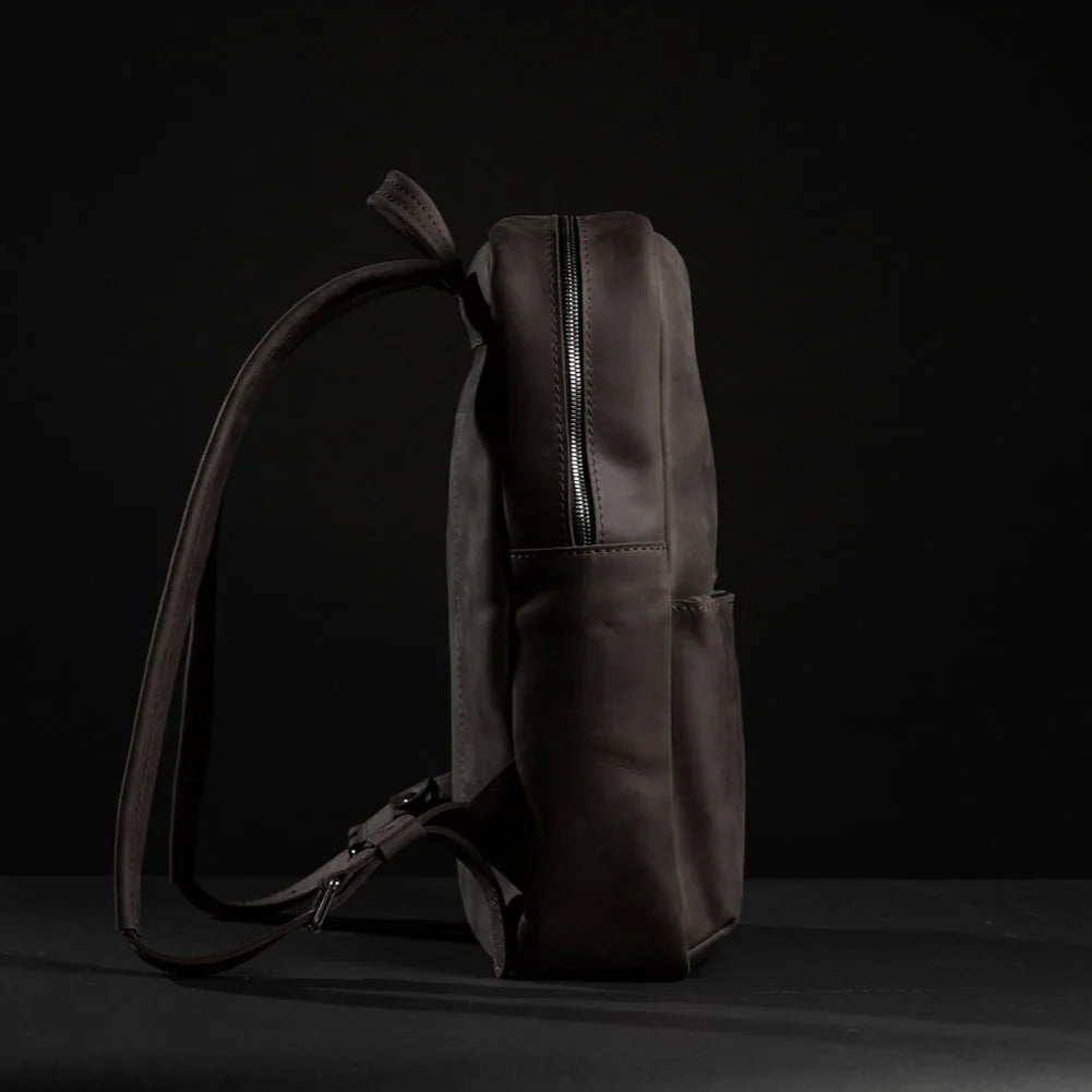 Matte Leather Laptop Backpack for Work and Travel | Nomad