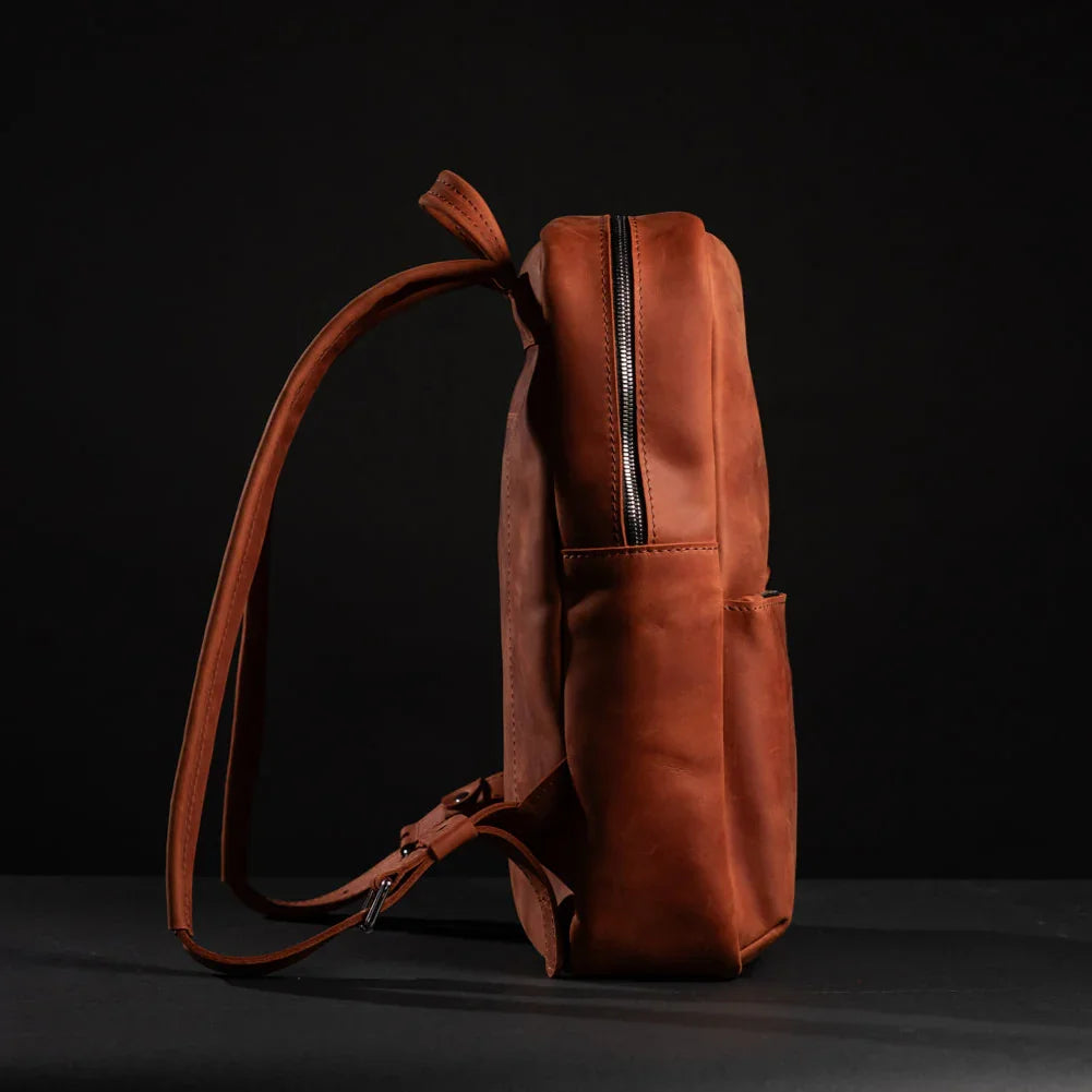 Matte Leather Laptop Backpack for Work and Travel | Nomad