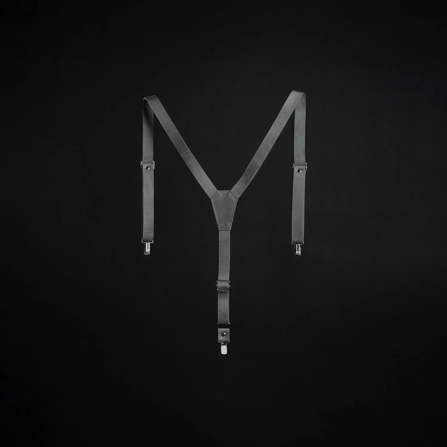 Y-Back Matte Leather Suspenders for Men – Rustic Style