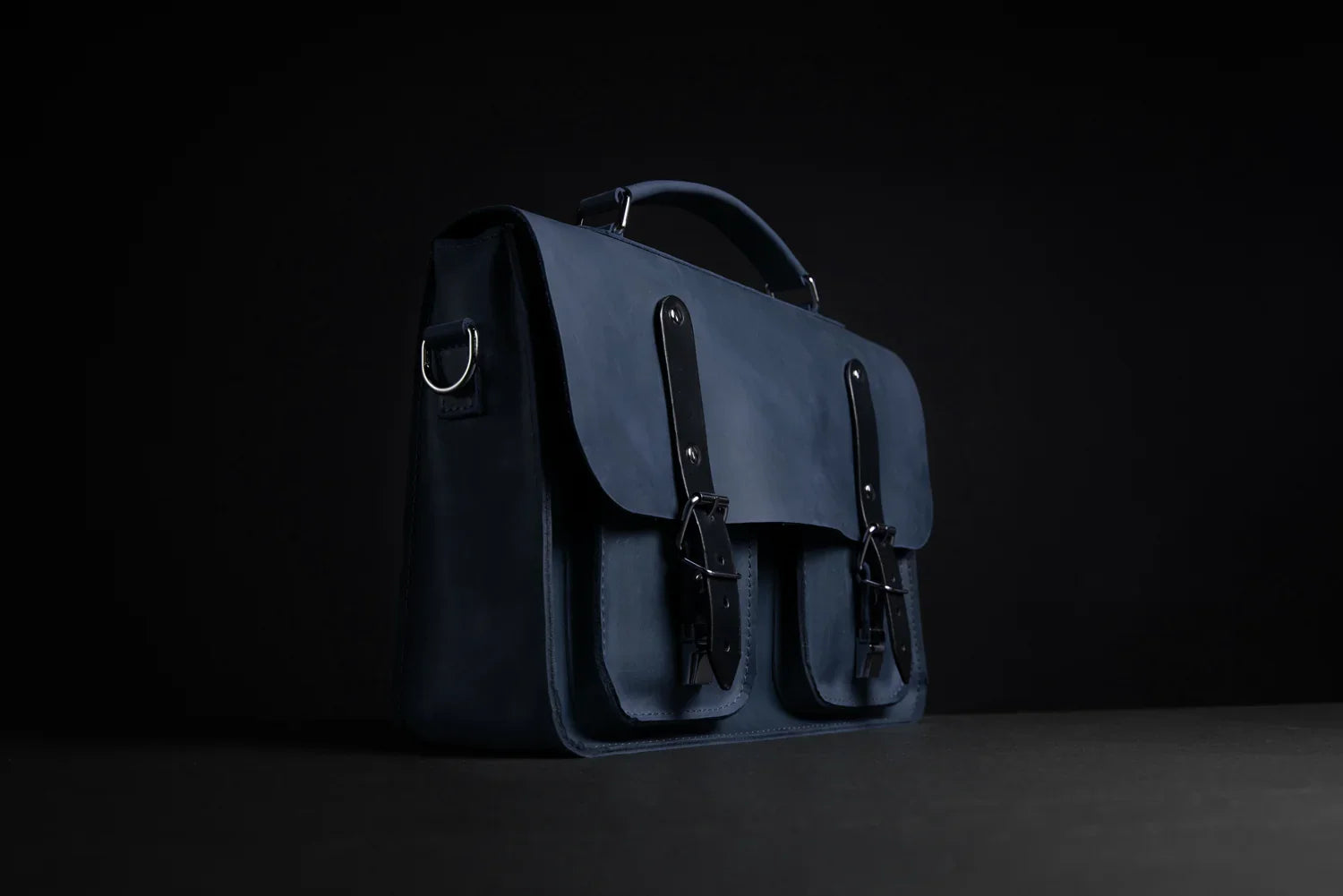 Waxed Matte Leather Satchel Bag | Barrister