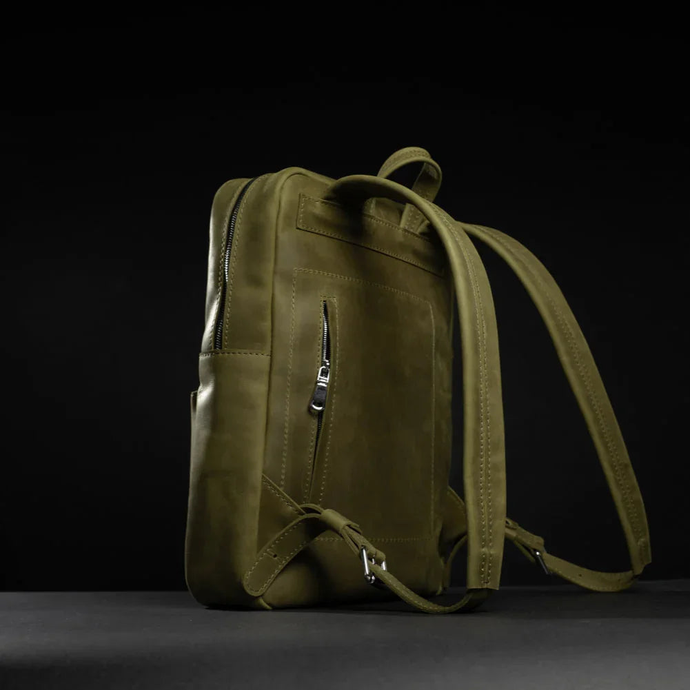 Matte Leather Laptop Backpack for Work and Travel | Nomad