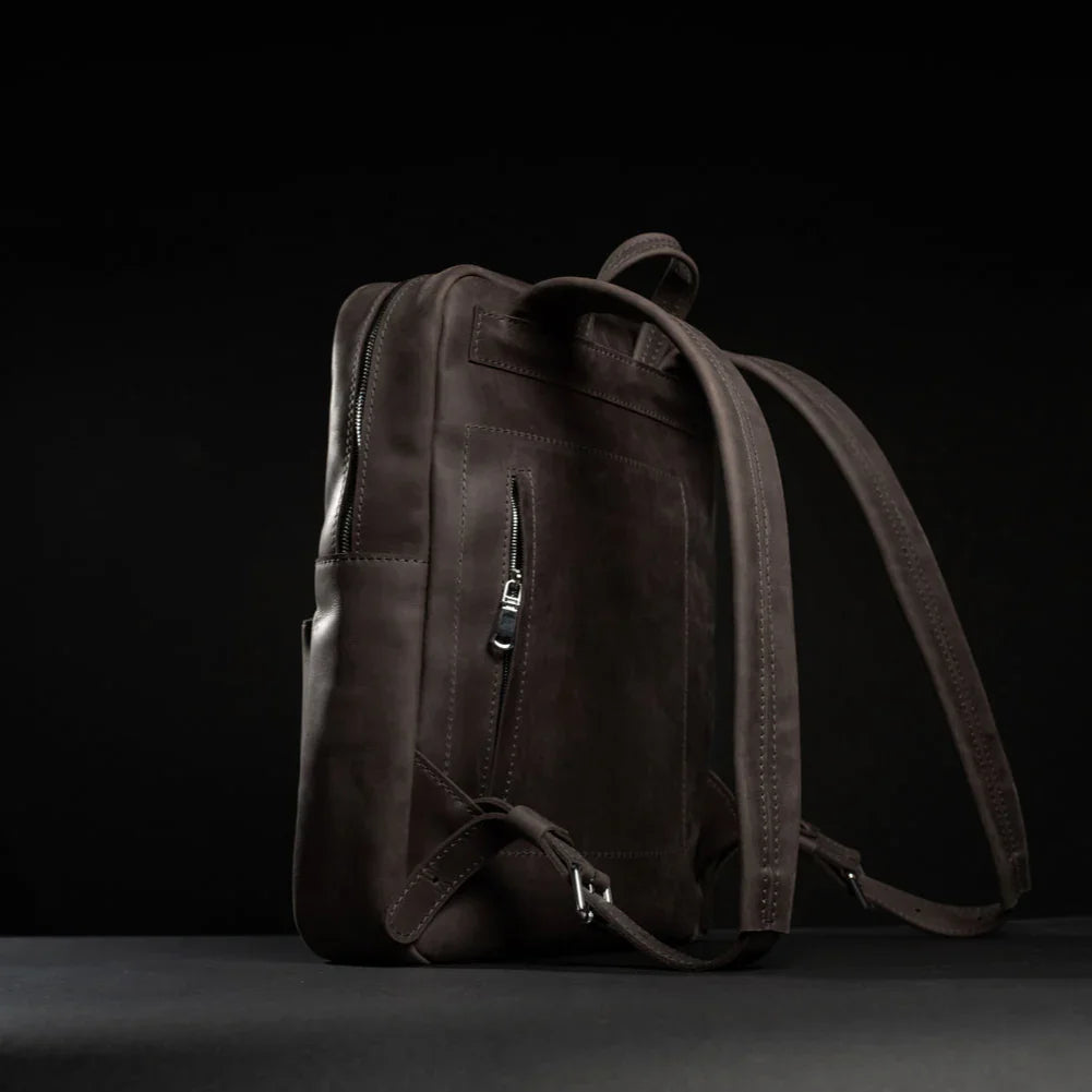 Matte Leather Laptop Backpack for Work and Travel | Nomad
