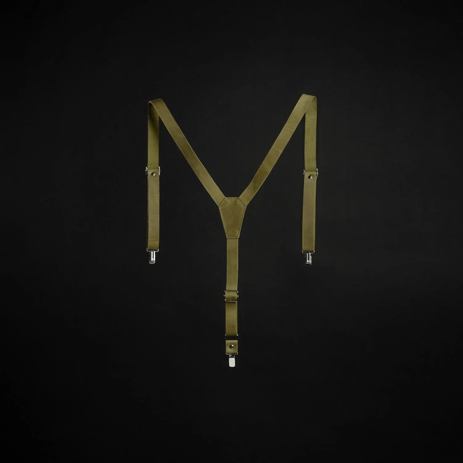 Y-Back Matte Leather Suspenders for Men – Rustic Style