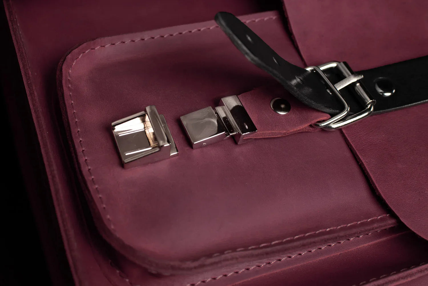 Waxed Matte Leather Satchel Bag | Barrister